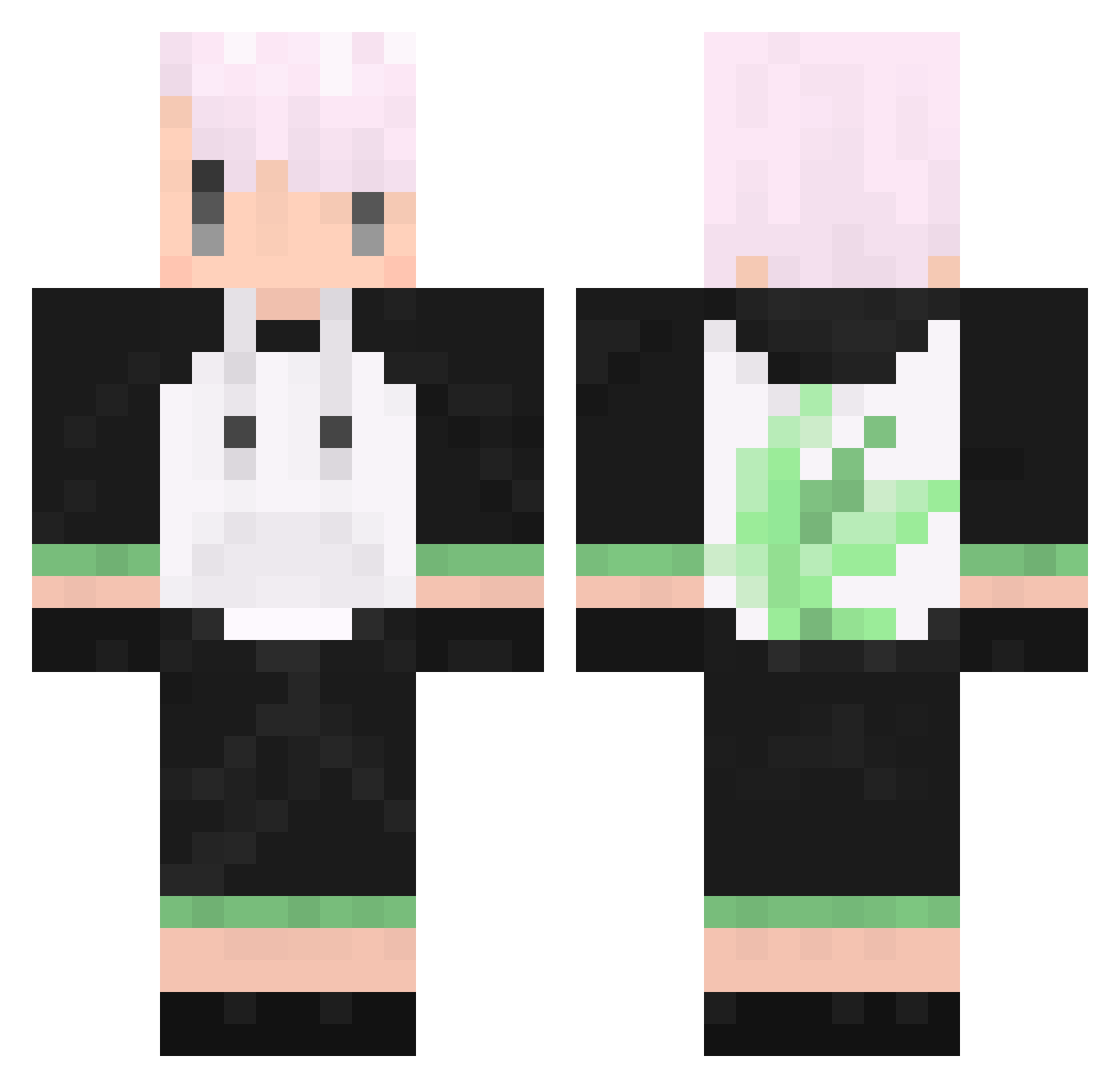 nekoguma366 Minecraft skin, front and back view