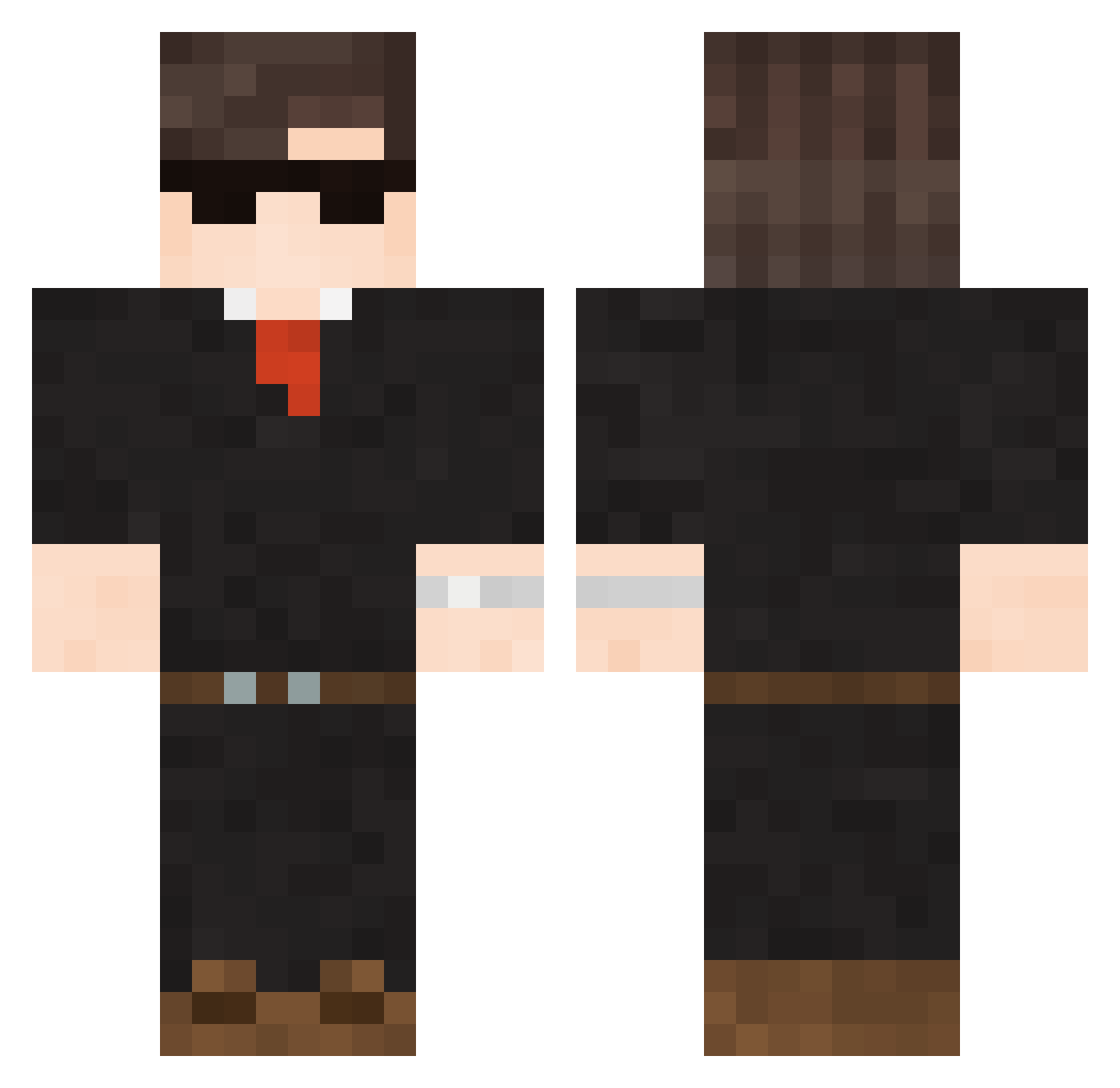 TheDarkNix Minecraft skin, front and back view
