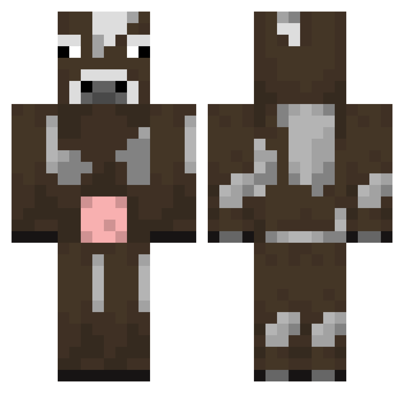 KongKeene Minecraft skin, front and back view