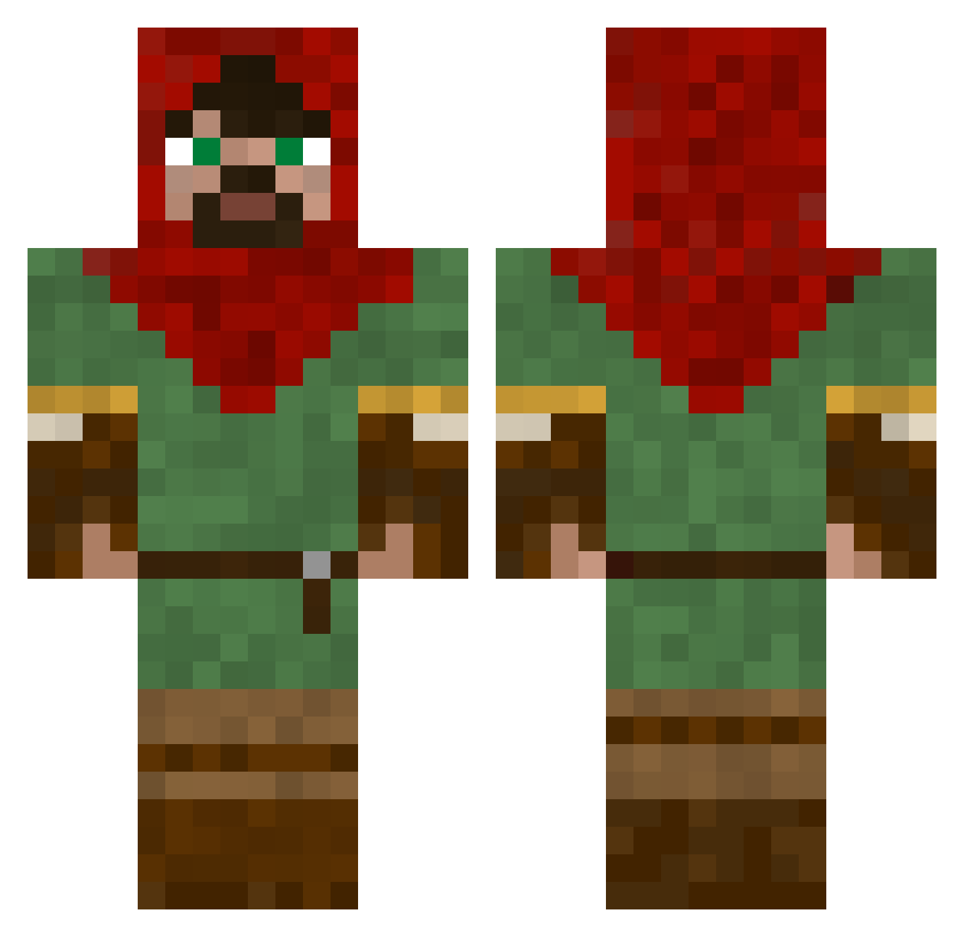 Bonnie_Drags Minecraft skin, front and back view