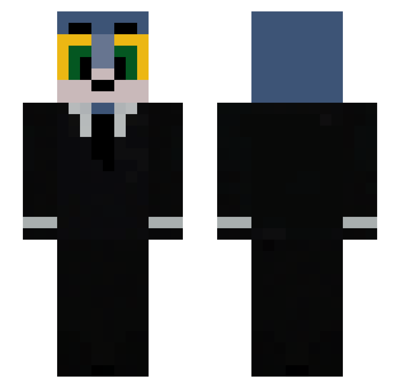 yezumi Minecraft skin, front and back view