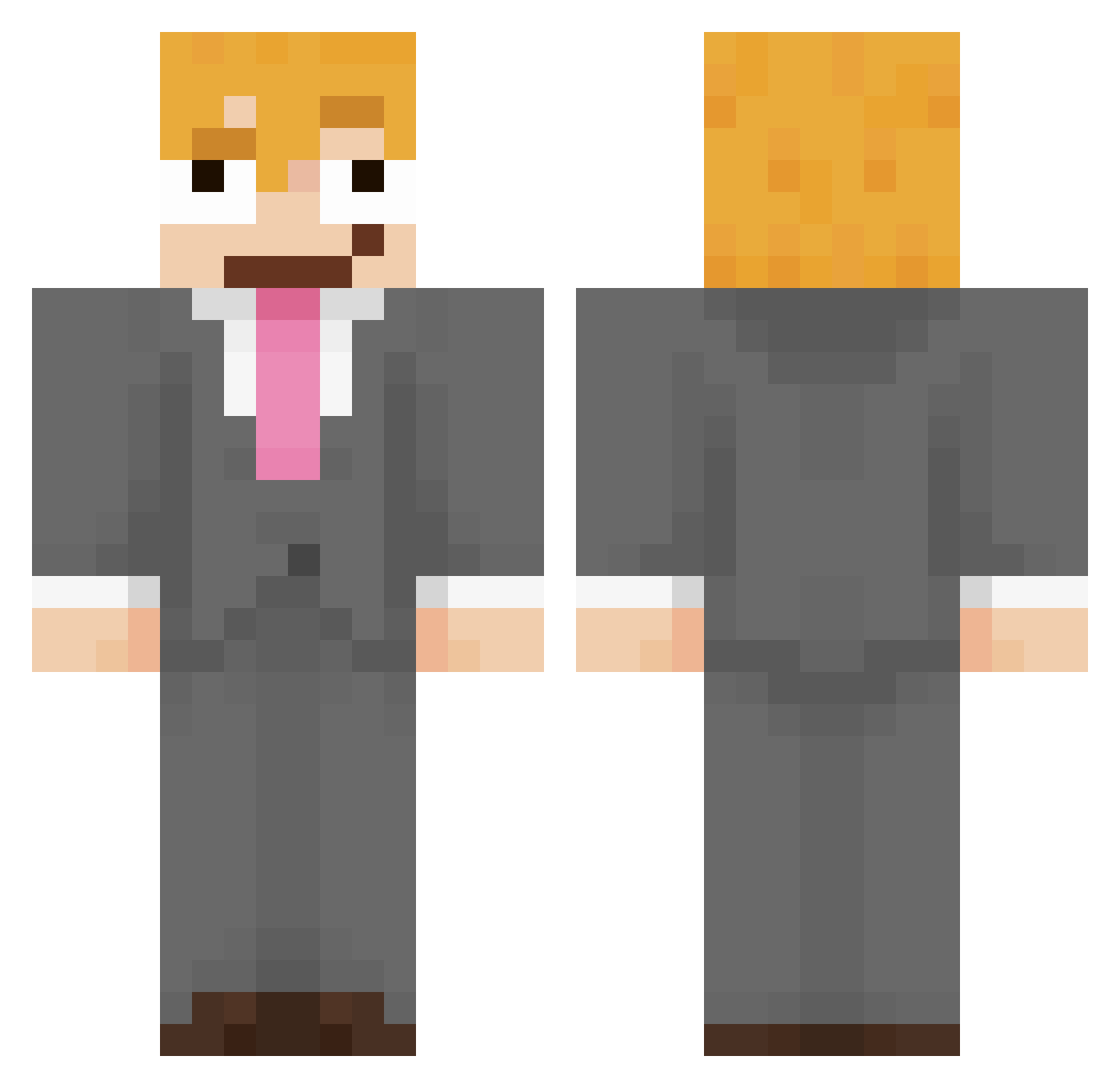 iheh Minecraft skin, front and back view