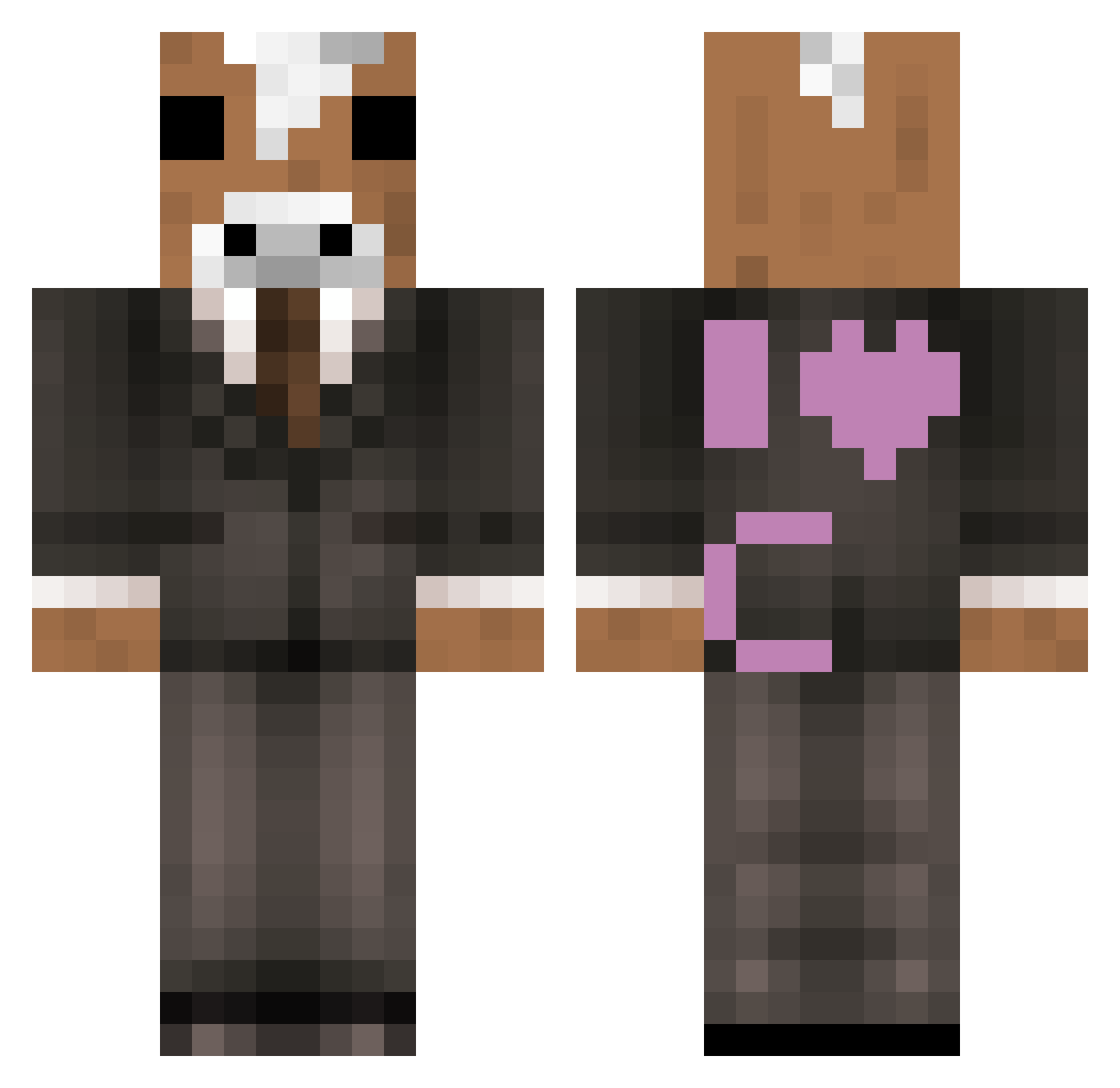 elisenburg Minecraft skin, front and back view