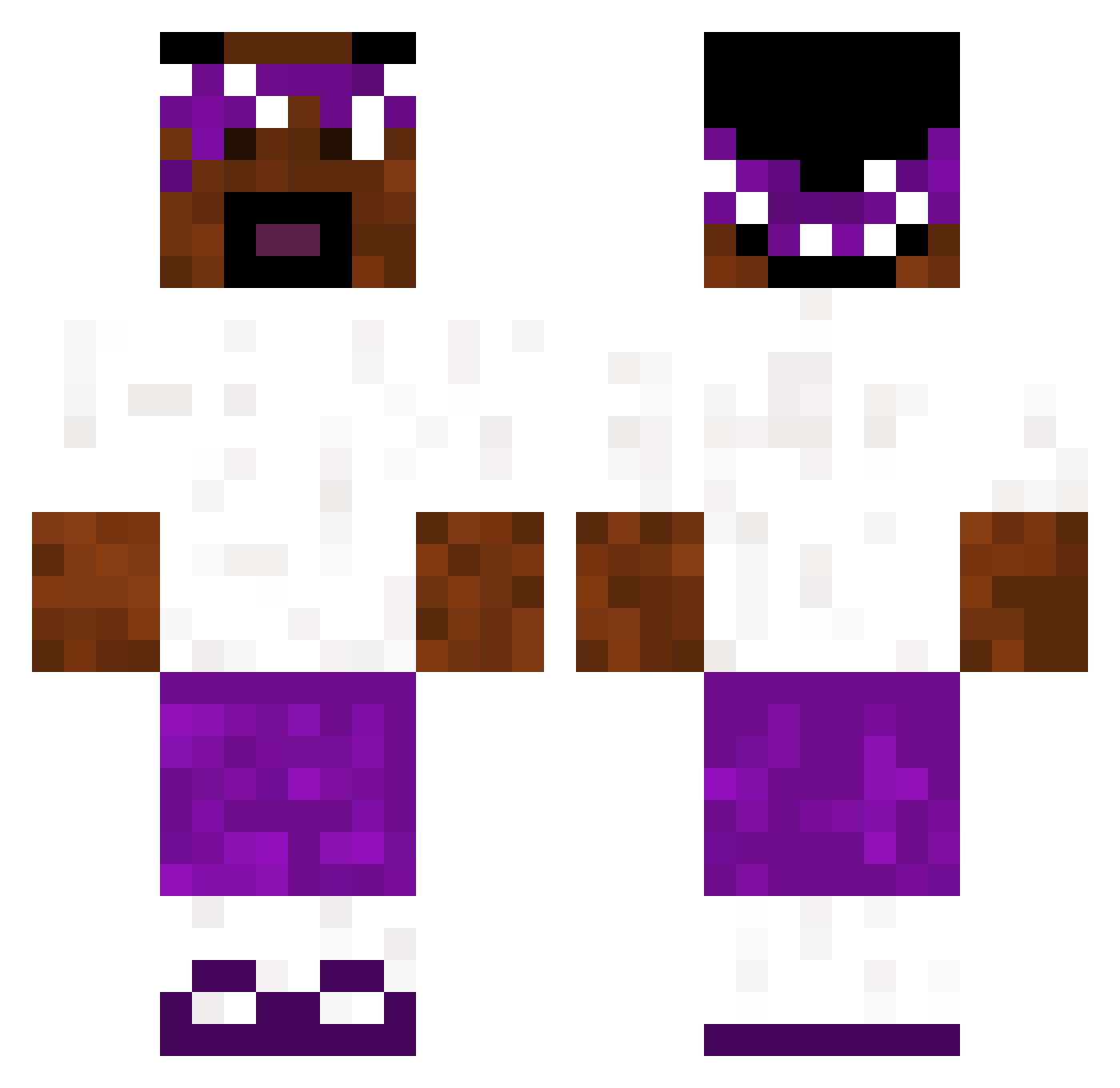 barbsarb Minecraft skin, front and back view