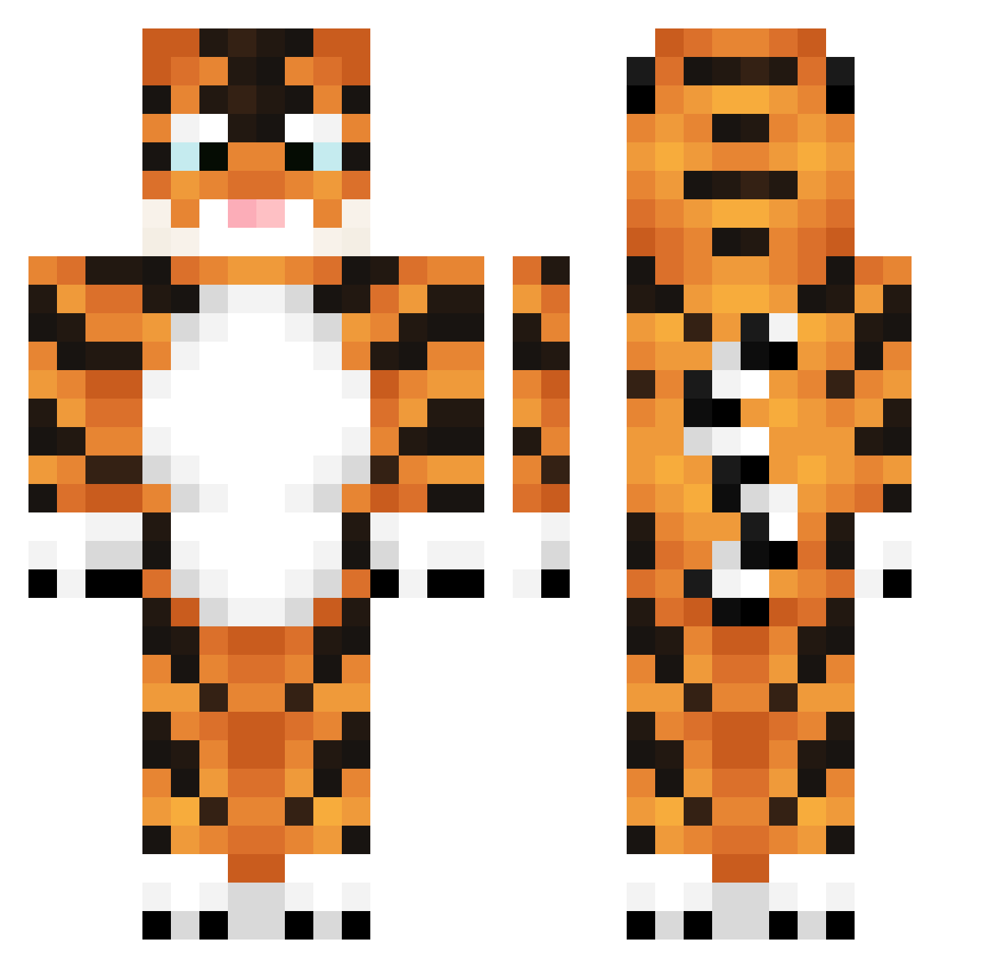 Br3lq_ Minecraft skin, front and back view