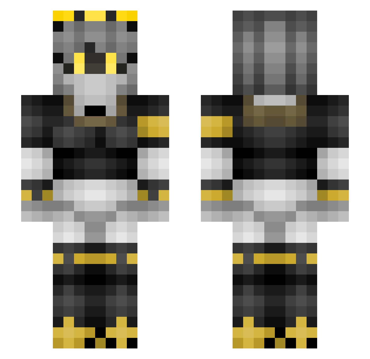 AstroAce1 Minecraft skin, front and back view