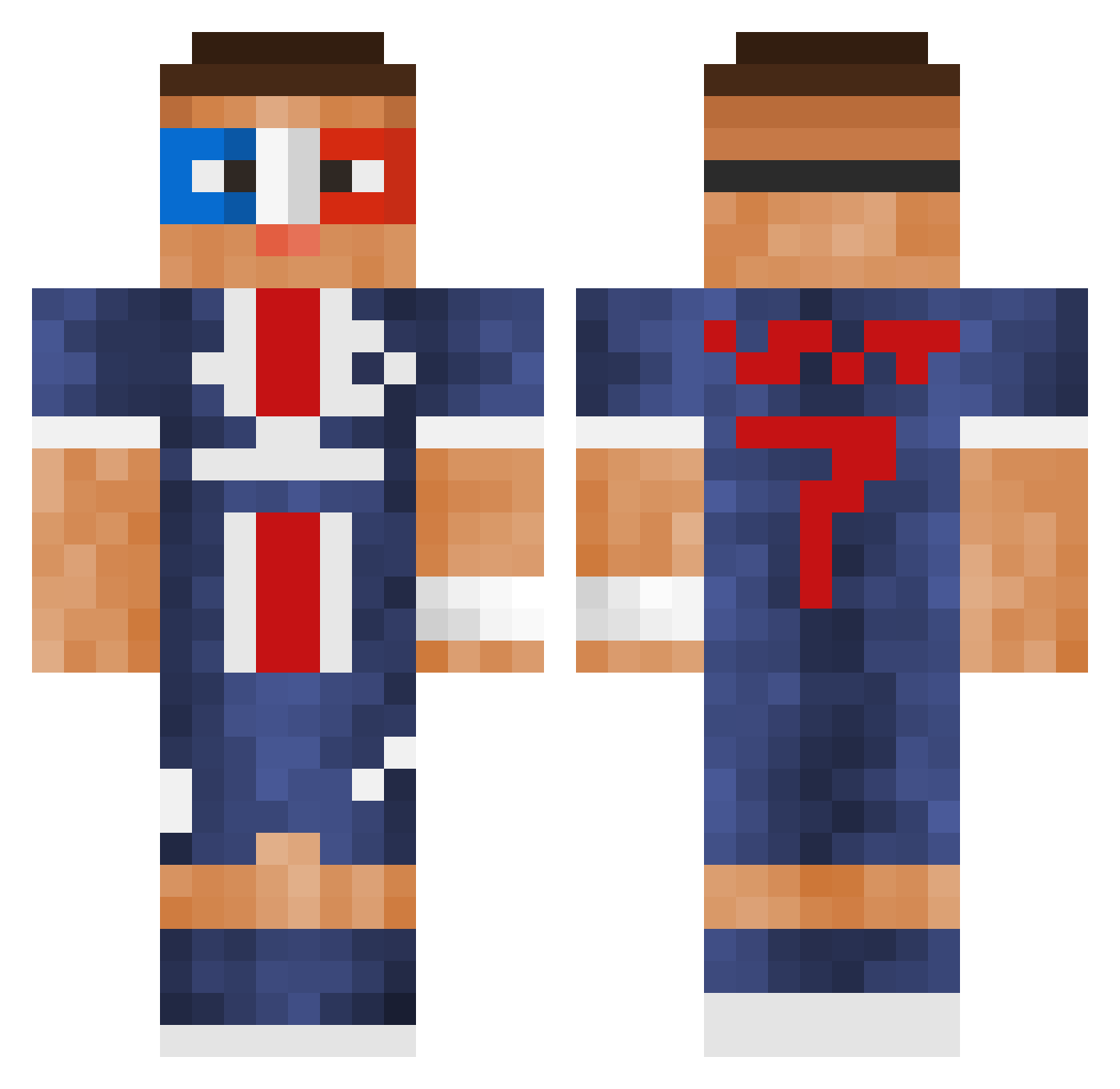 LeanIntegral Minecraft skin, front and back view