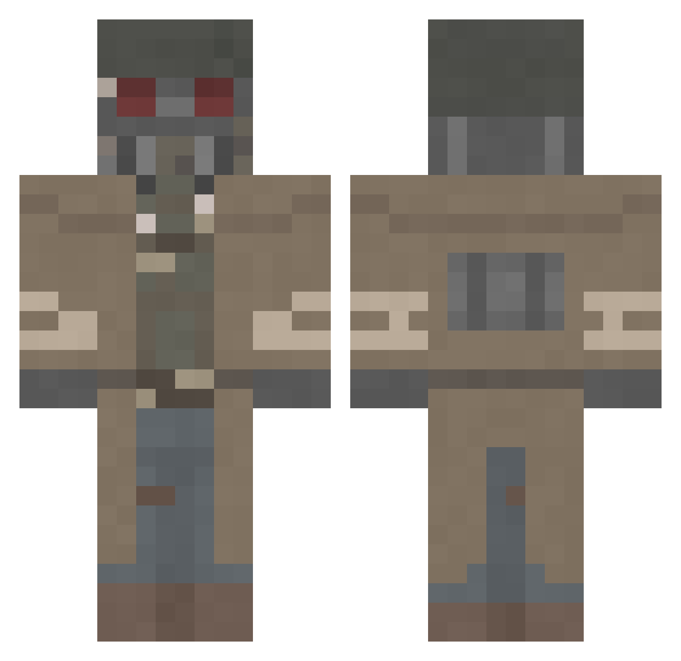 chrono_trigger Minecraft skin, front and back view