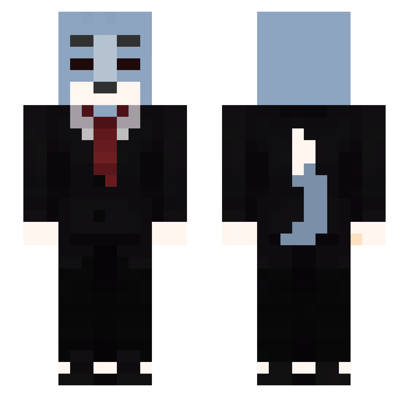 Katekamo Minecraft skin, front and back view