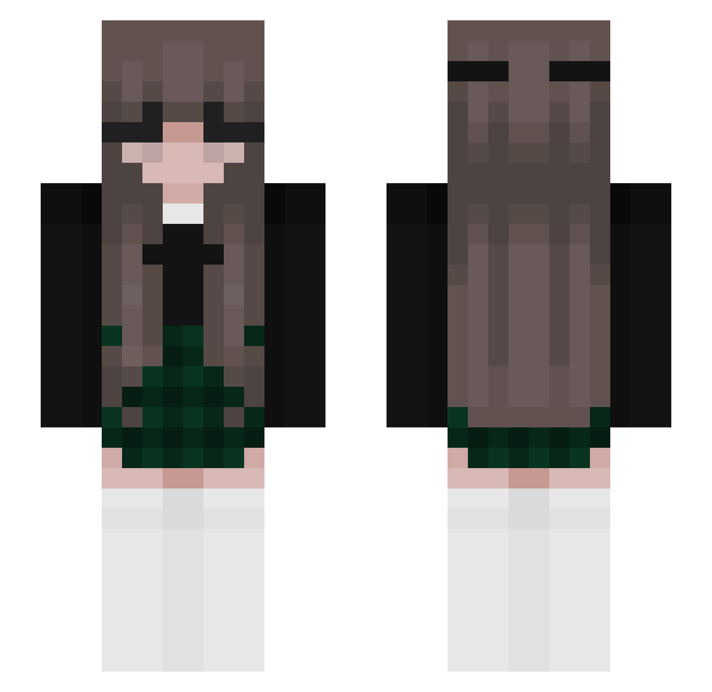 zThunder Minecraft skin, front and back view
