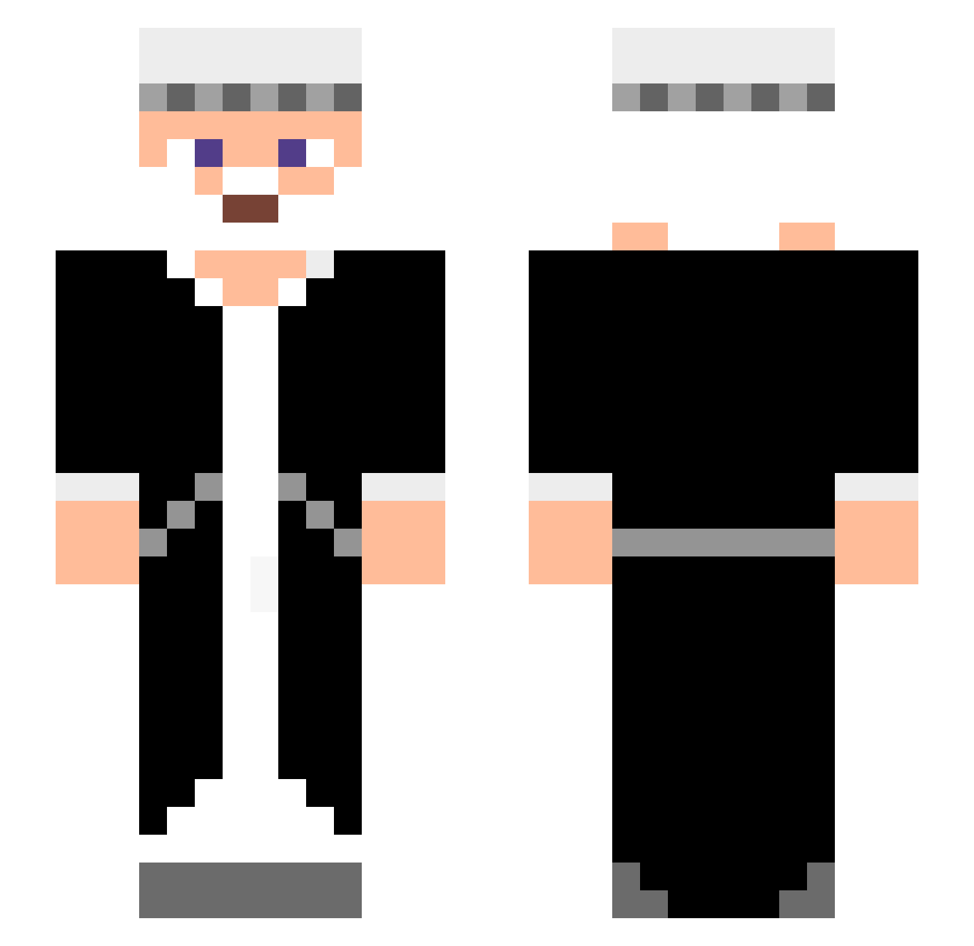 agony1v9 Minecraft skin, front and back view