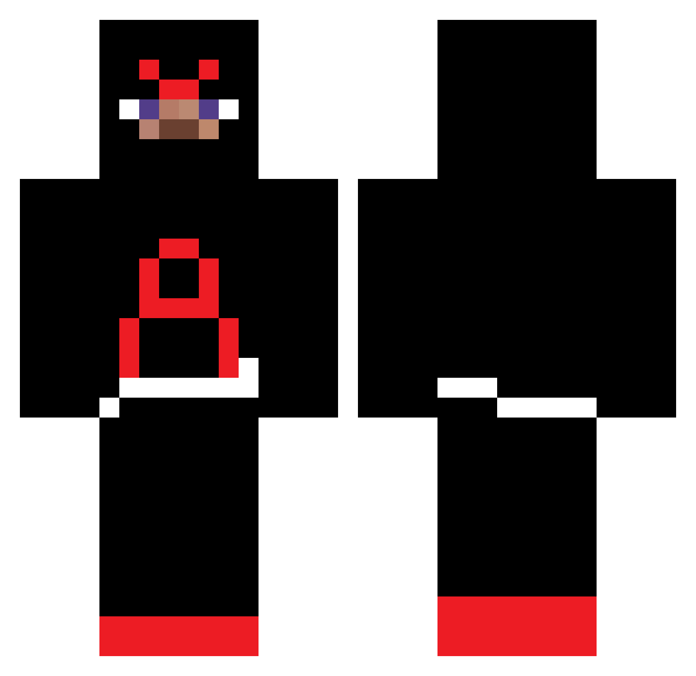Antecedency Minecraft skin, front and back view