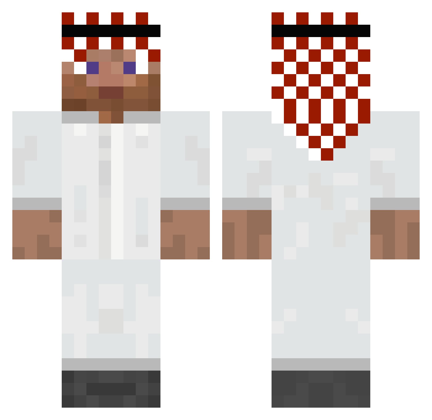yesgodeeeper Minecraft skin, front and back view