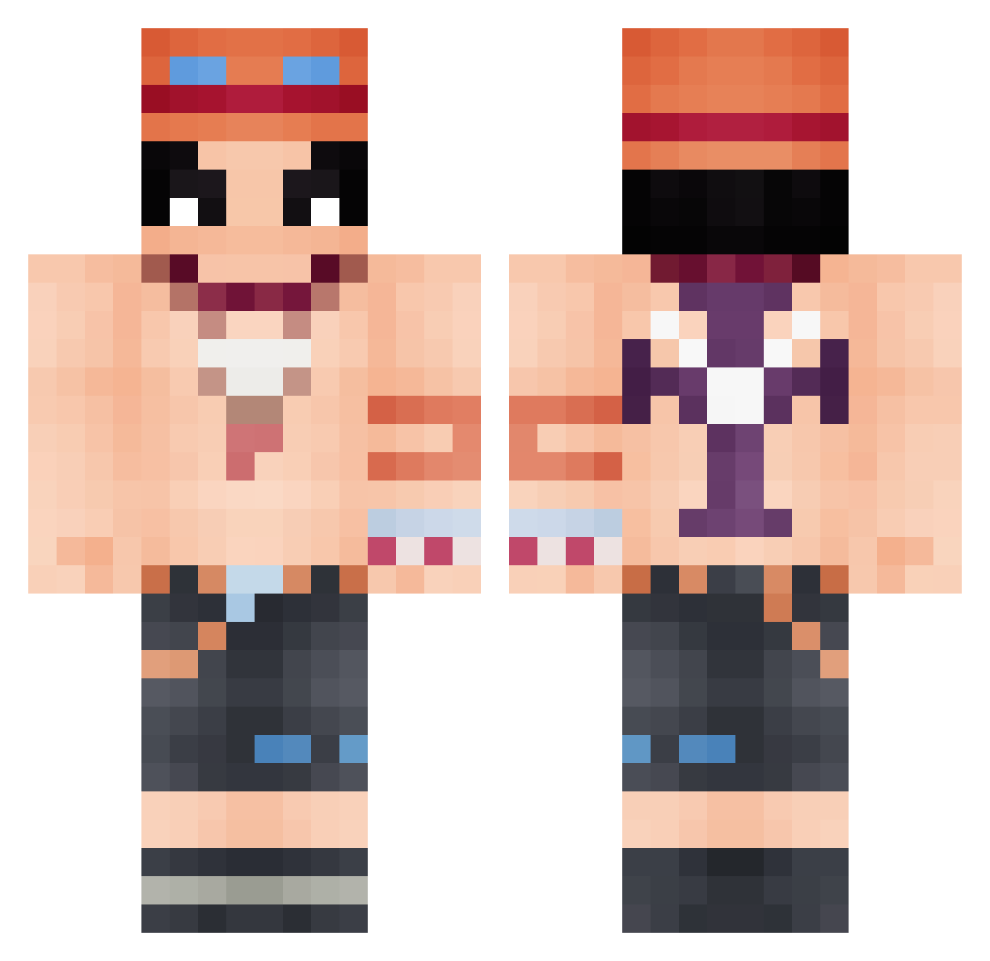 PauloXDD Minecraft skin, front and back view
