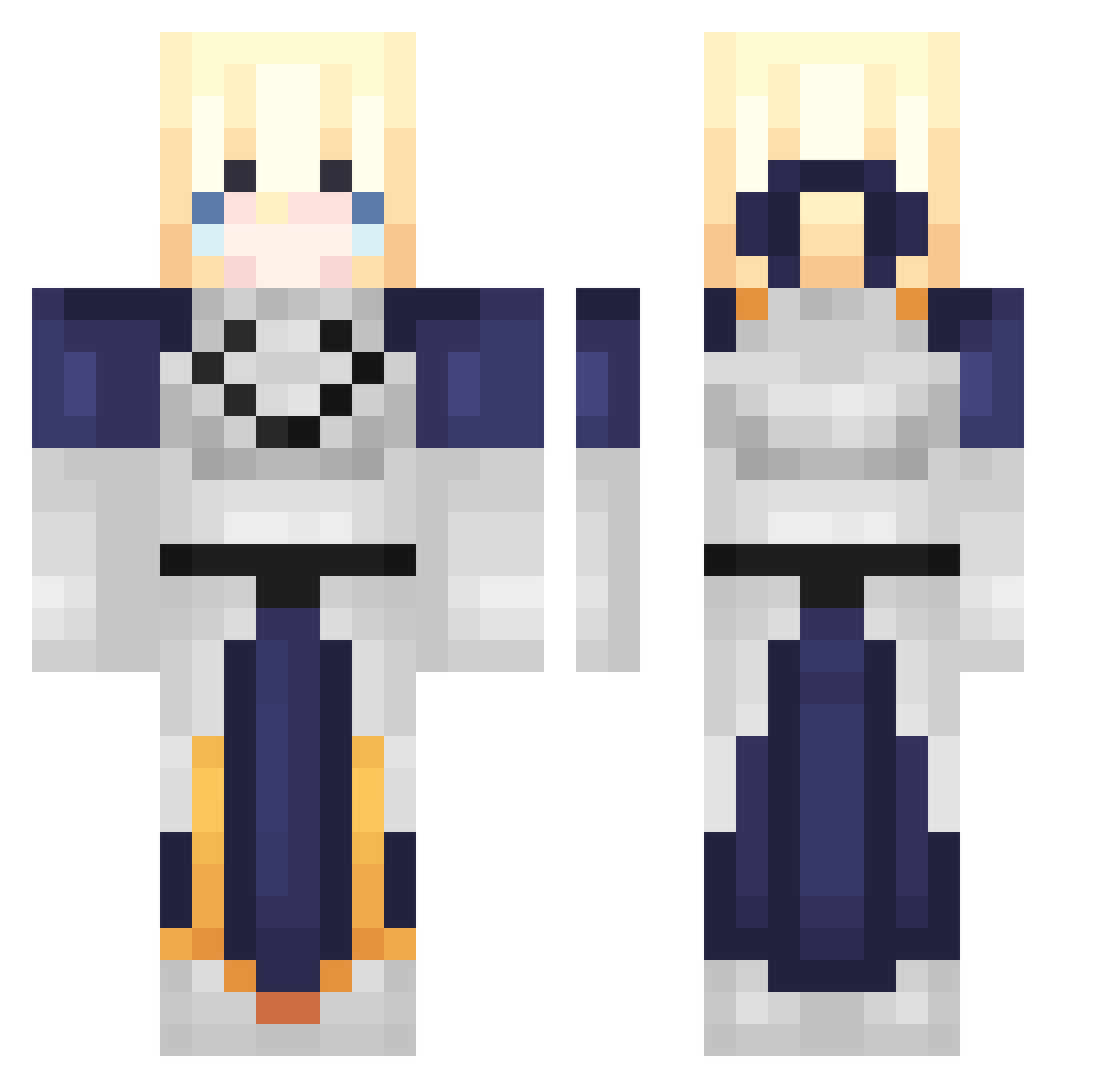 LokerPaPu Minecraft skin, front and back view
