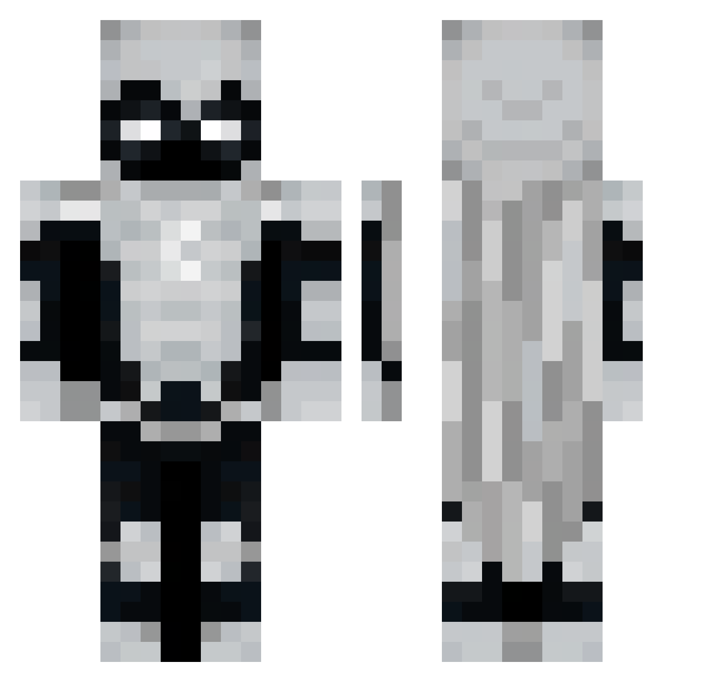 Palmtree_P Minecraft skin, front and back view