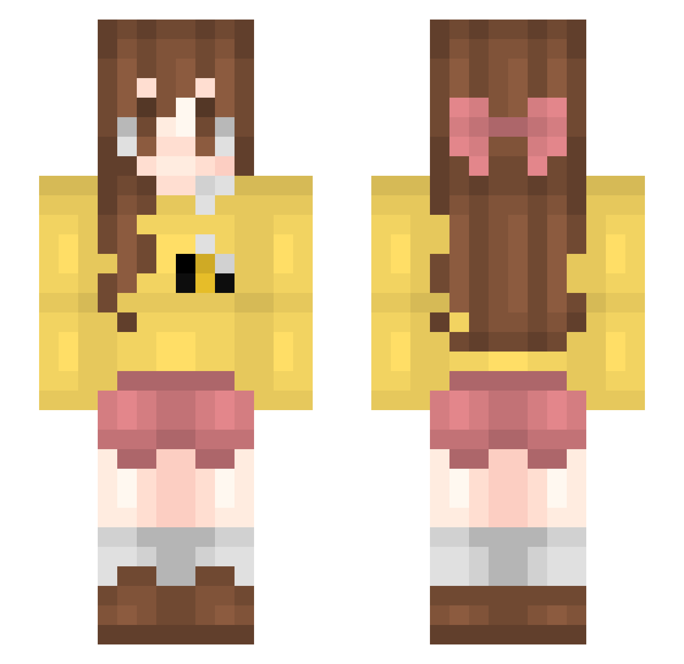 SlowMonster Minecraft skin, front and back view