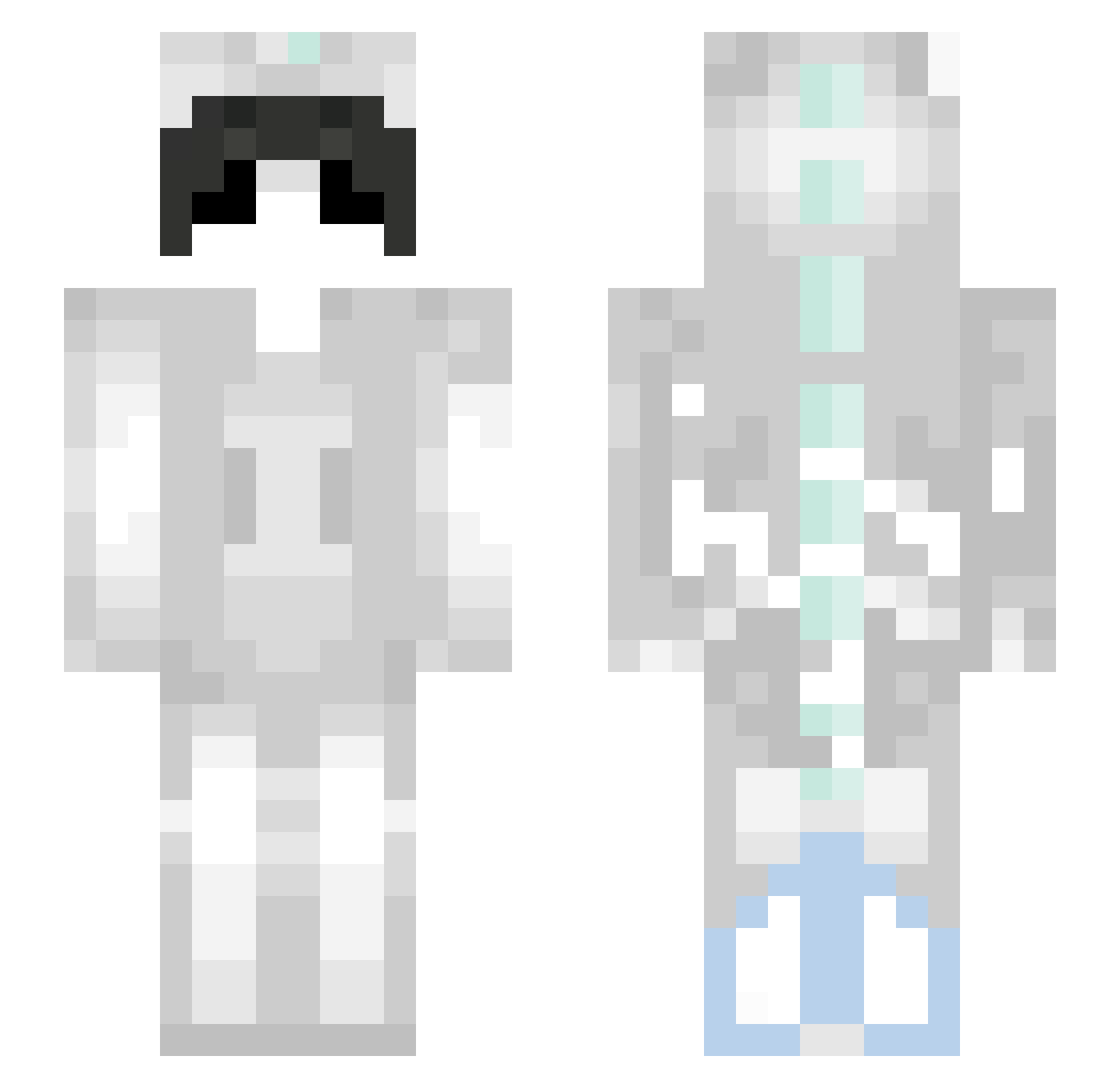 kurbiis Minecraft skin, front and back view