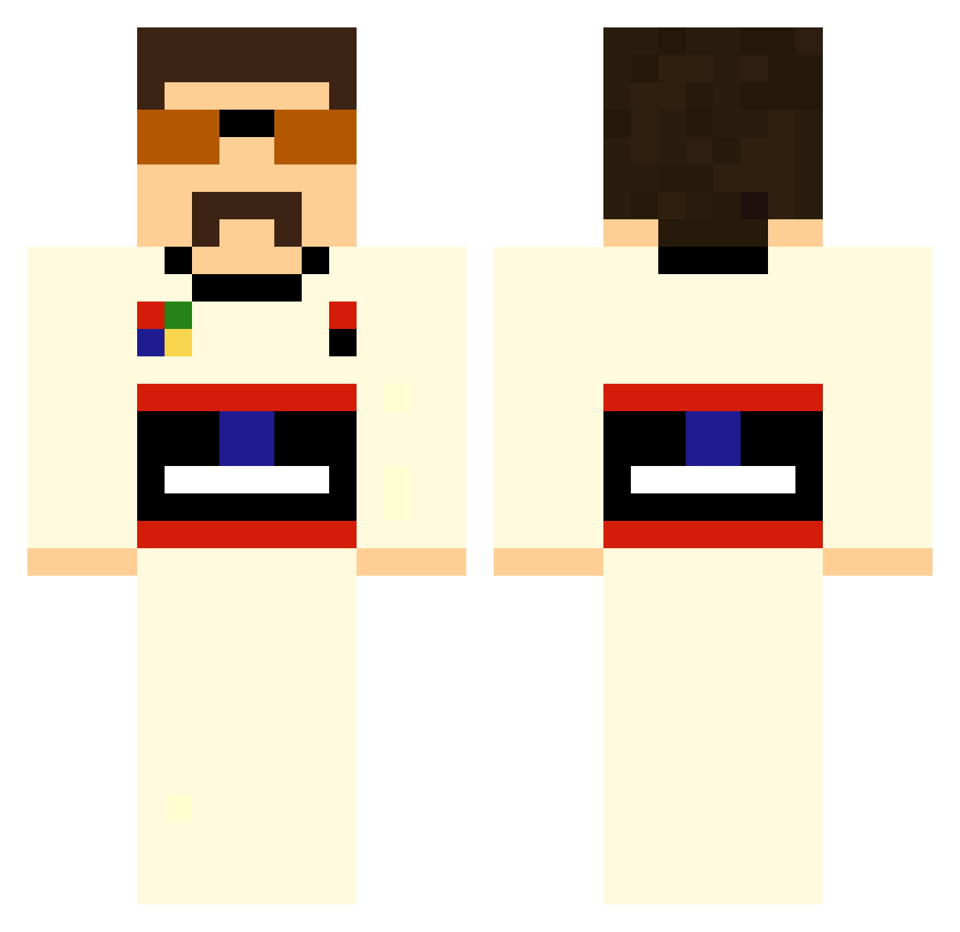DaleEarnhardt Minecraft skin, front and back view