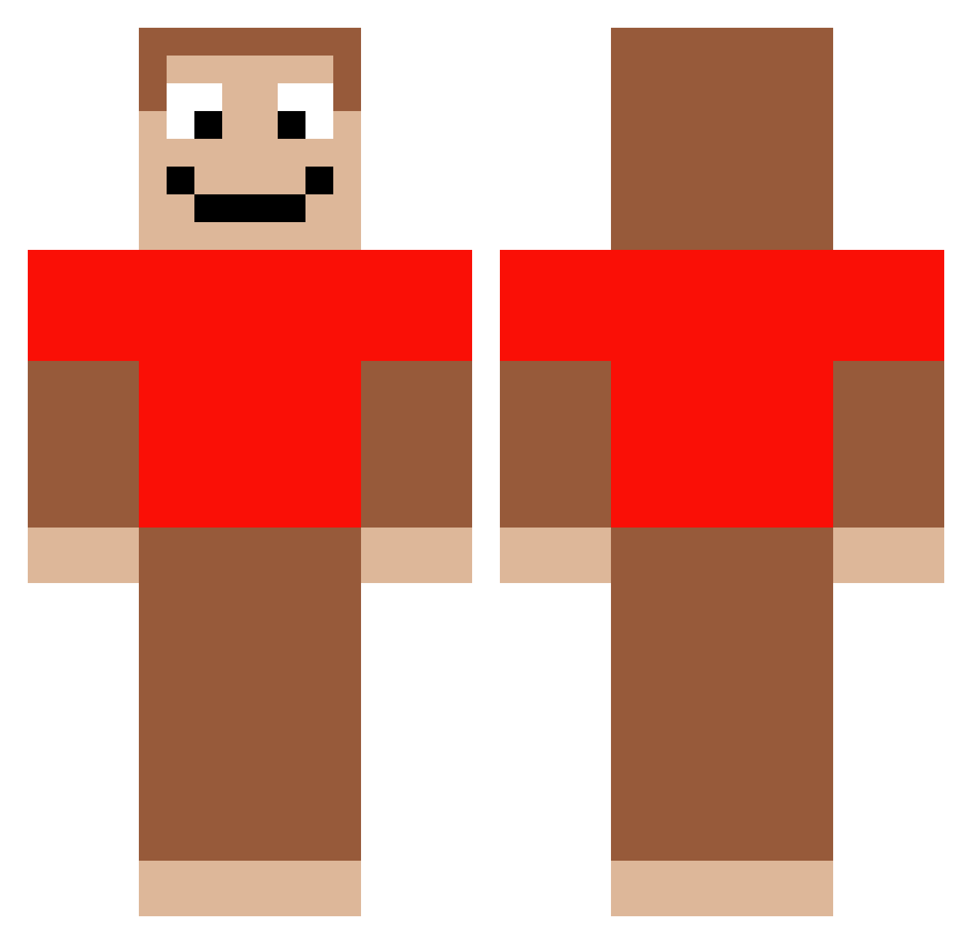 toofpaist Minecraft skin, front and back view