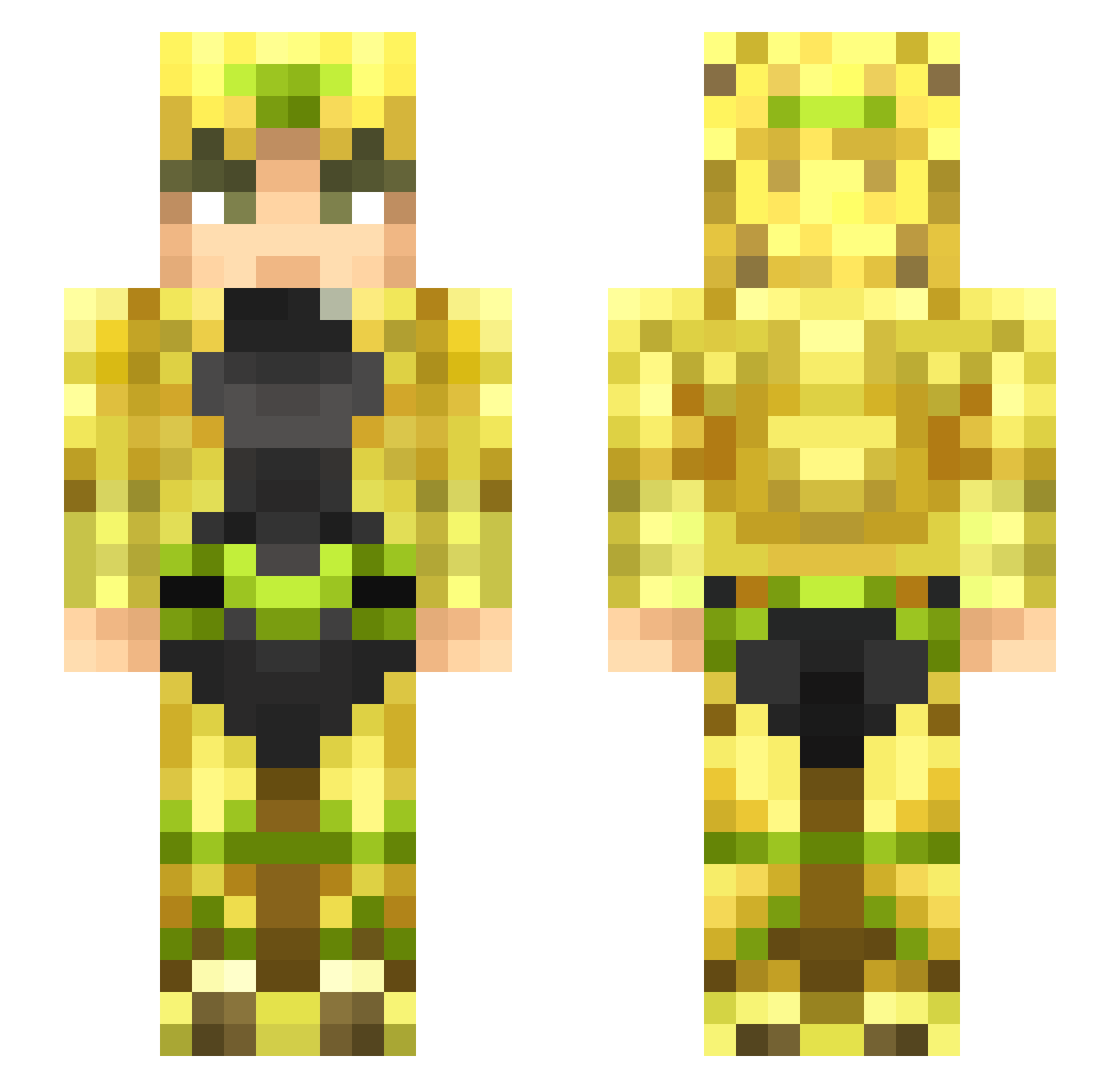 Oduroki Minecraft skin, front and back view