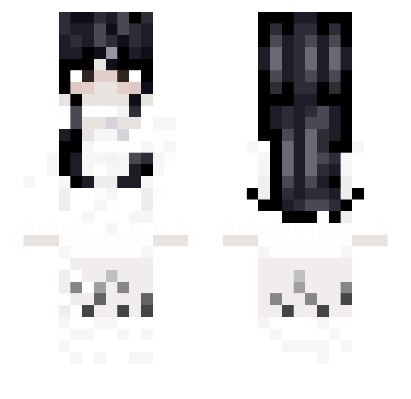 Gotbach Minecraft skin, front and back view