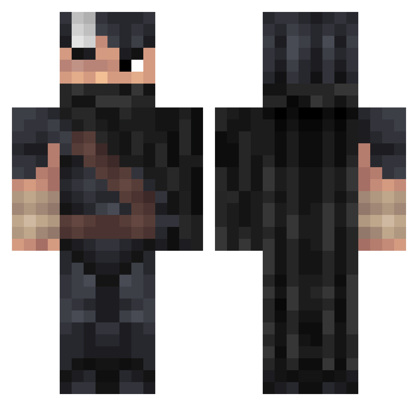 Foster7966 Minecraft skin, front and back view