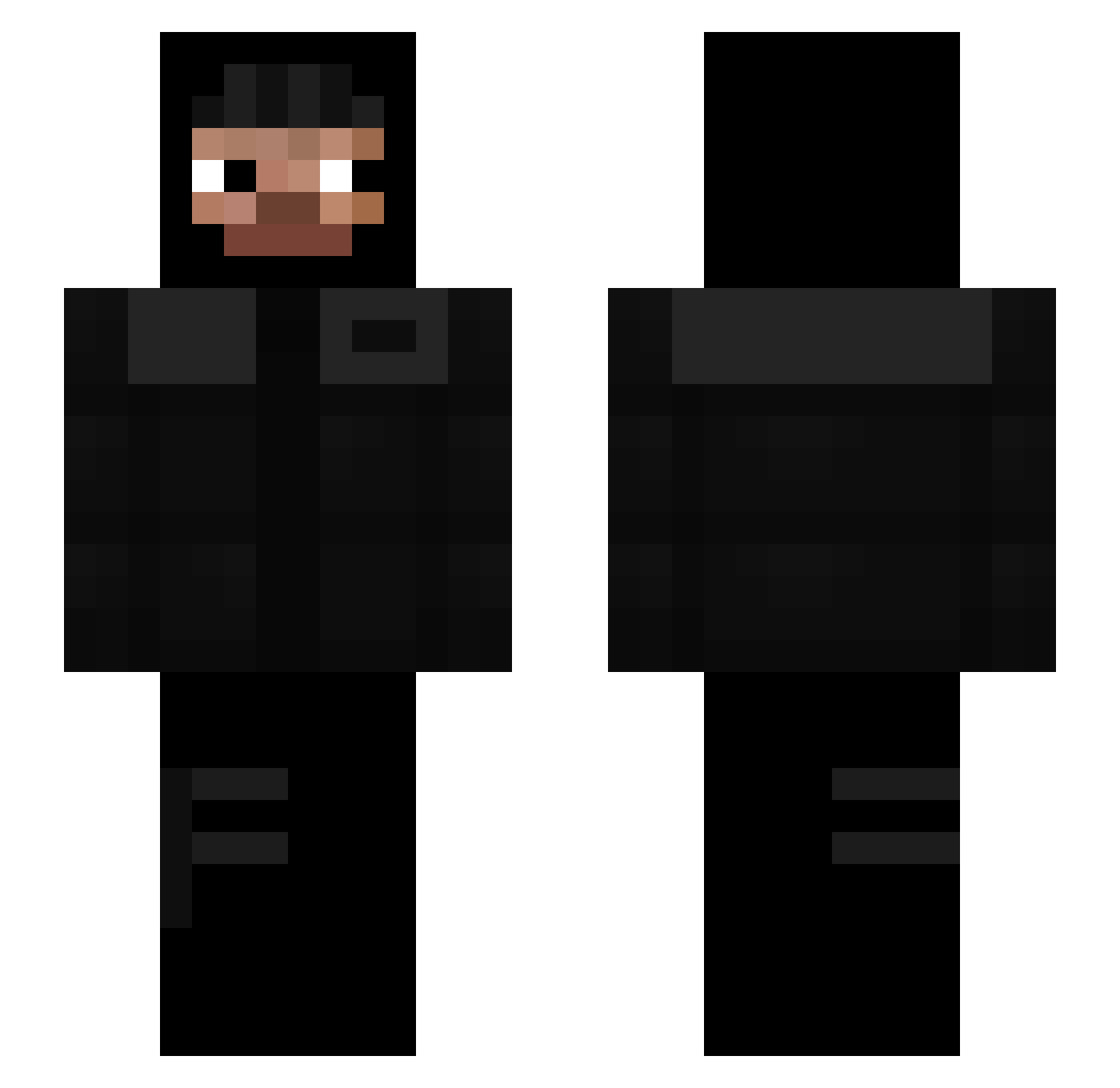 Flash553 Minecraft skin, front and back view