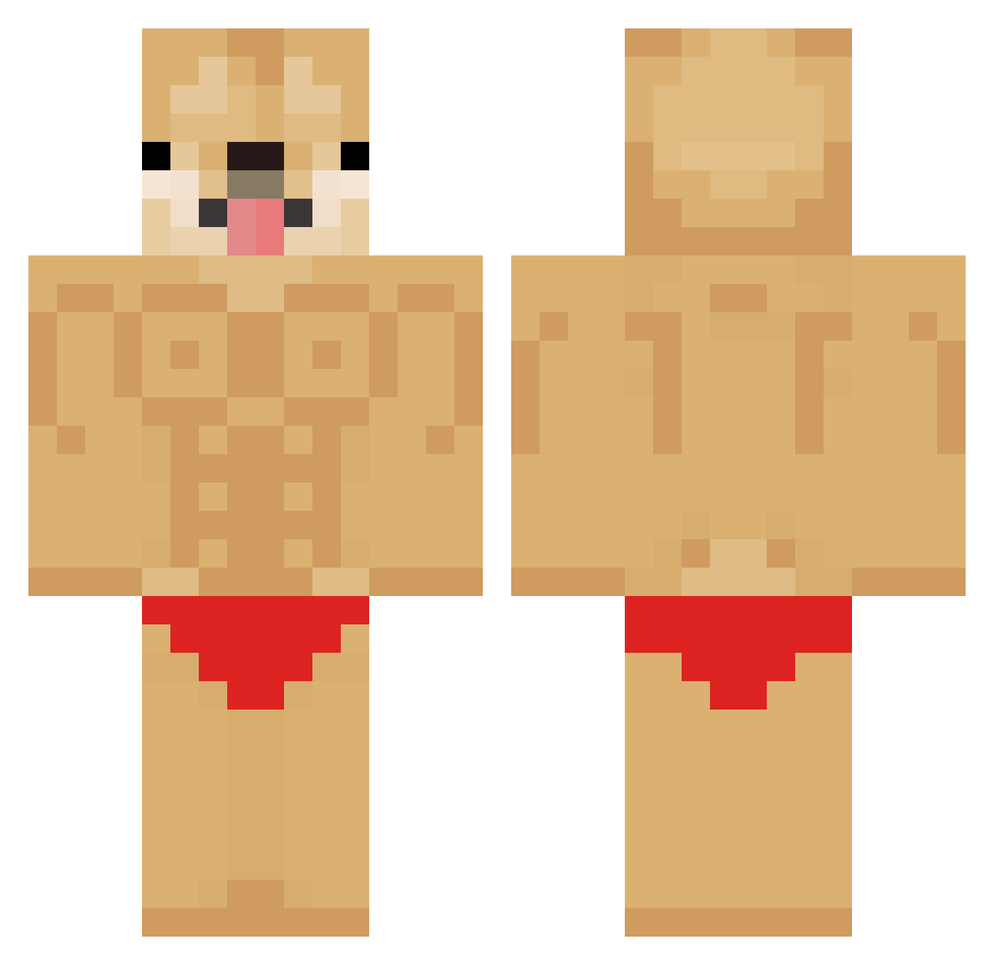 beharu Minecraft skin, front and back view