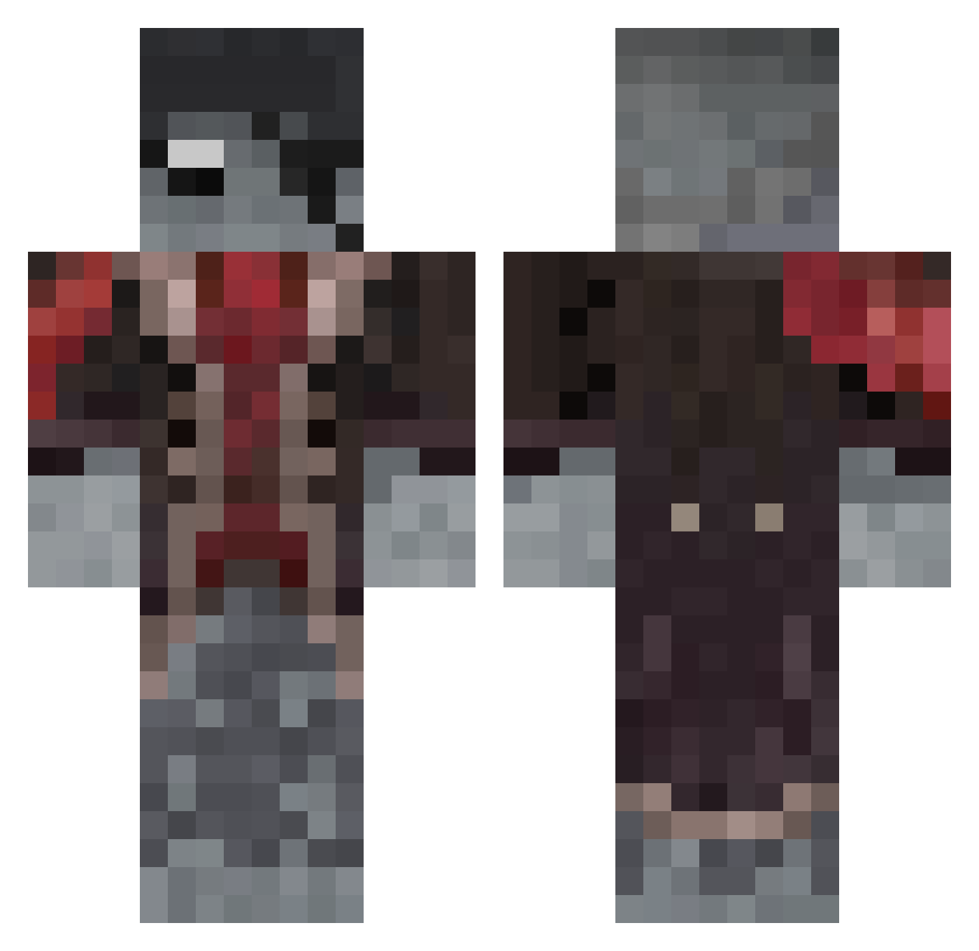 4rattt Minecraft skin, front and back view
