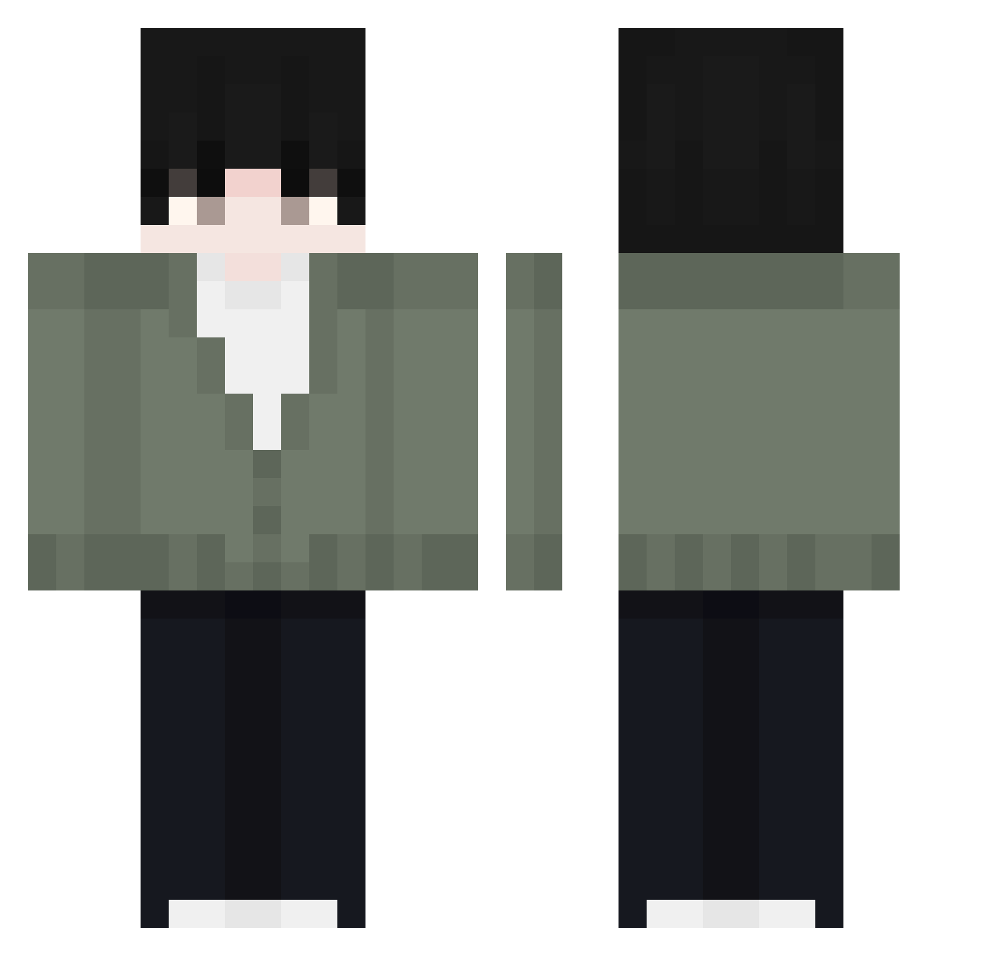 SN_OK Minecraft skin, front and back view