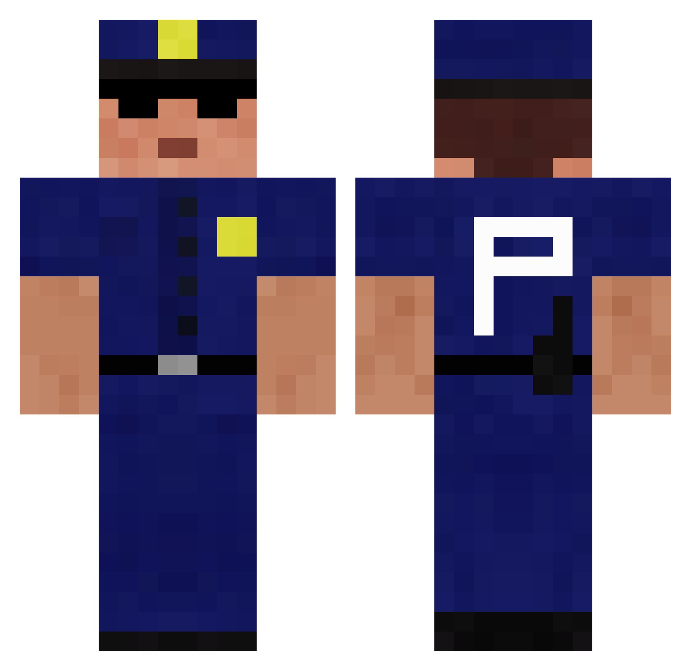 daddytirano Minecraft skin, front and back view