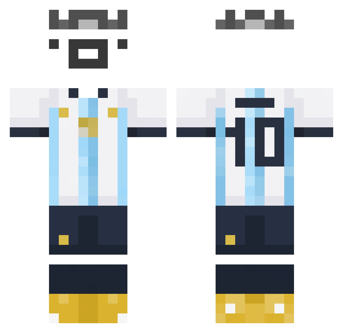 AnttilaT Minecraft skin, front and back view