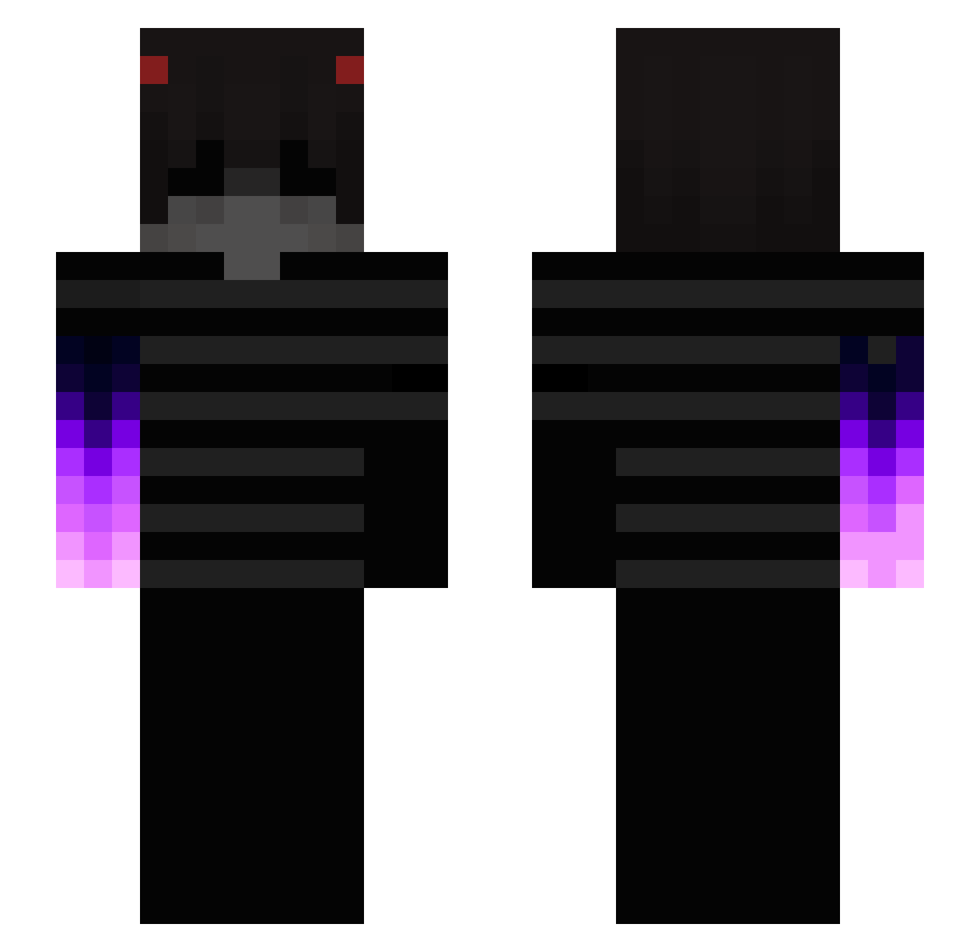 catjar Minecraft skin, front and back view