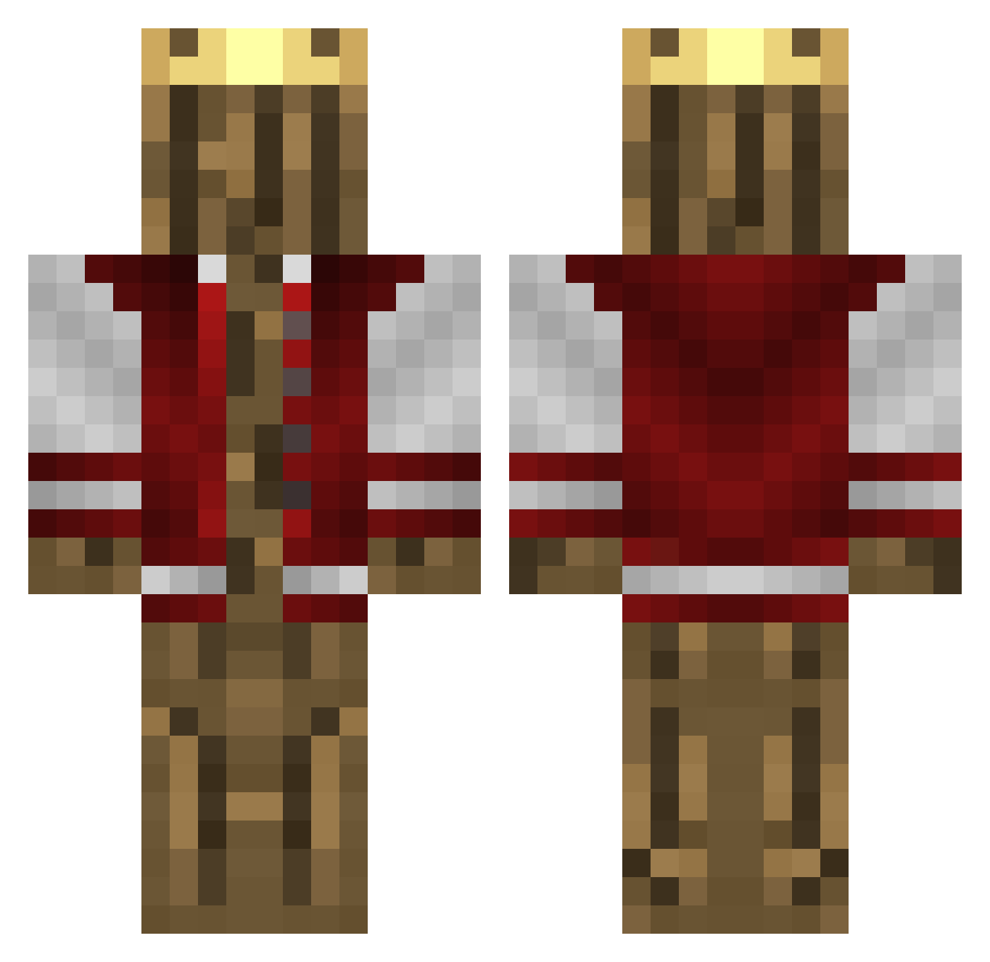 Dunno_Man Minecraft skin, front and back view