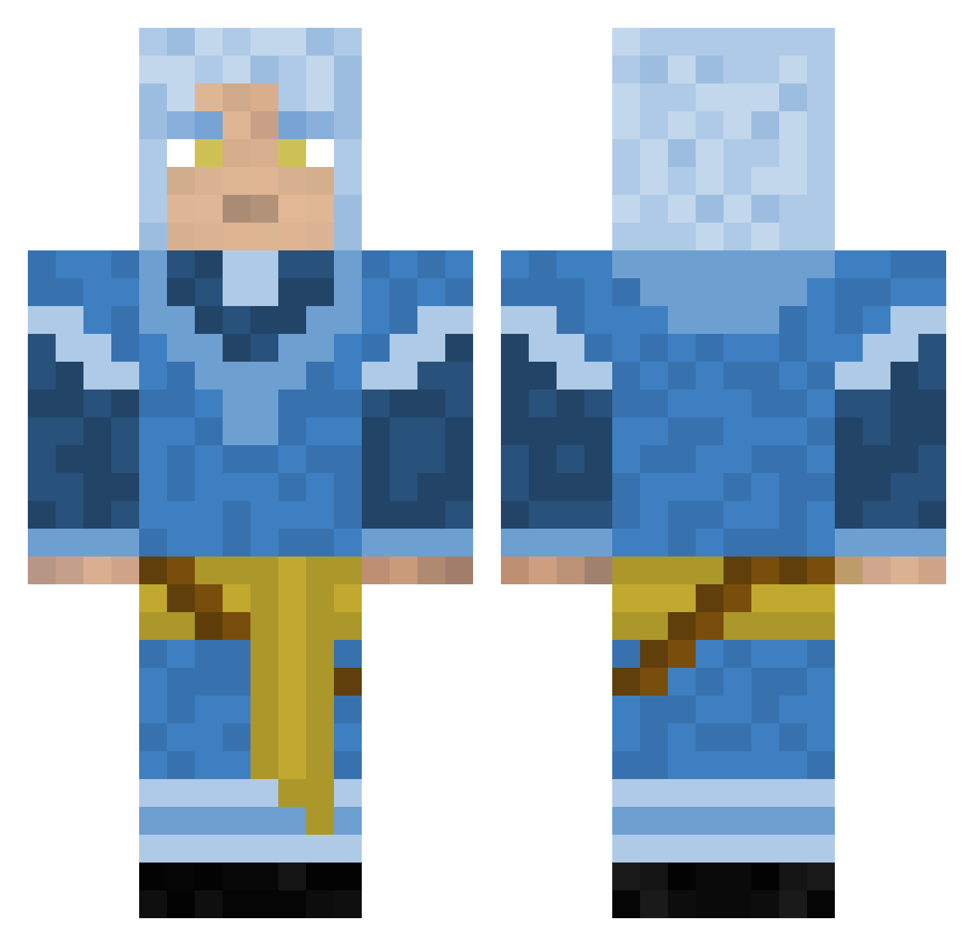 dexdjoe Minecraft skin, front and back view