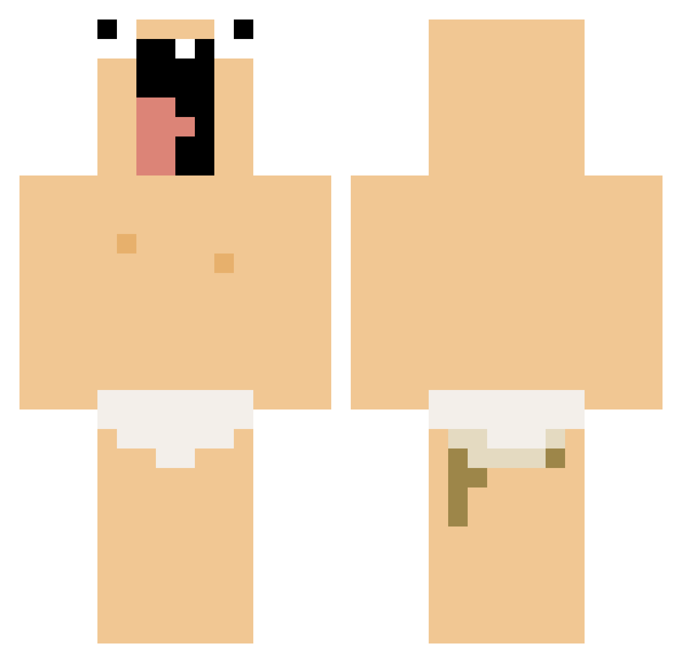 acfhydrid Minecraft skin, front and back view