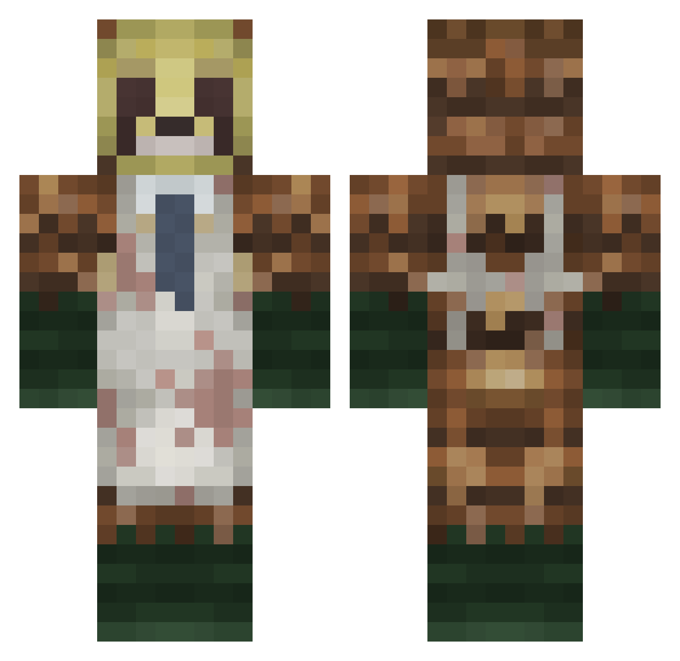 CallMeLuv Minecraft skin, front and back view