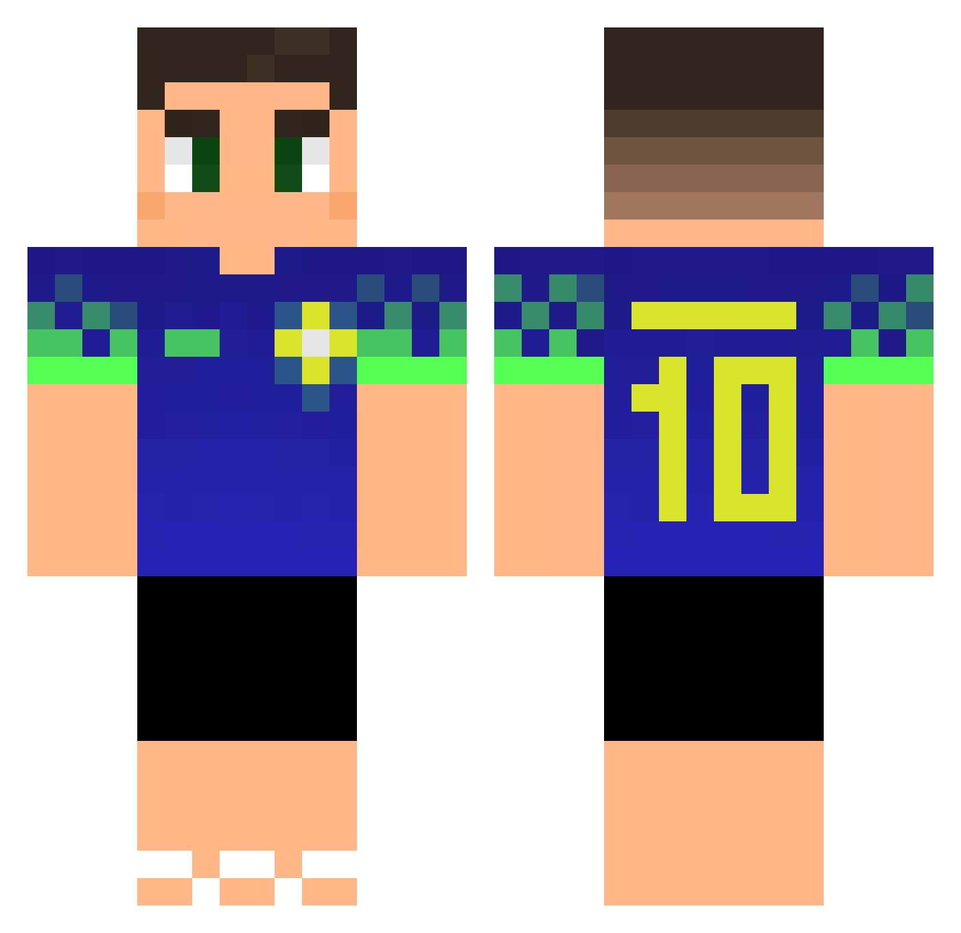 Henrique_t Minecraft skin, front and back view
