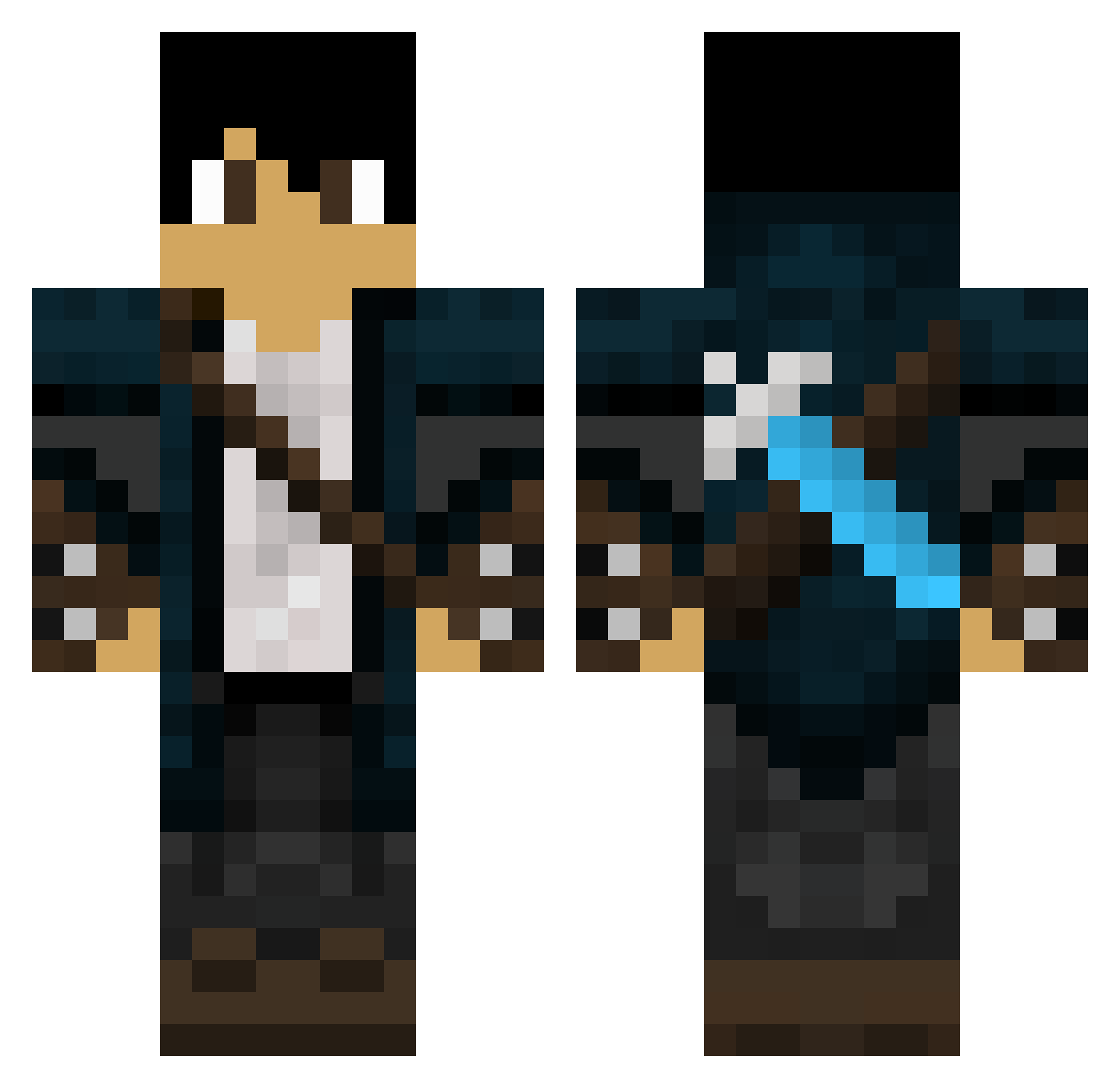 TheJiggler1234 Minecraft skin, front and back view