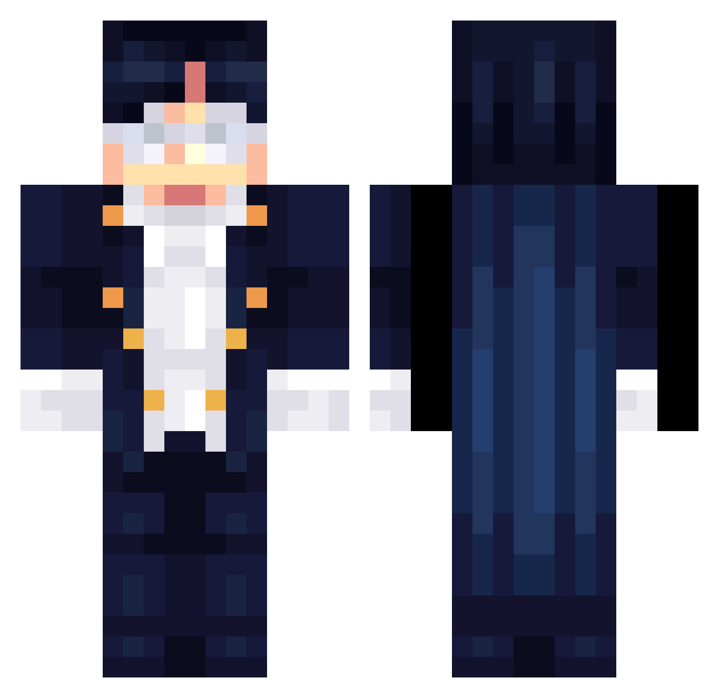 elifern Minecraft skin, front and back view
