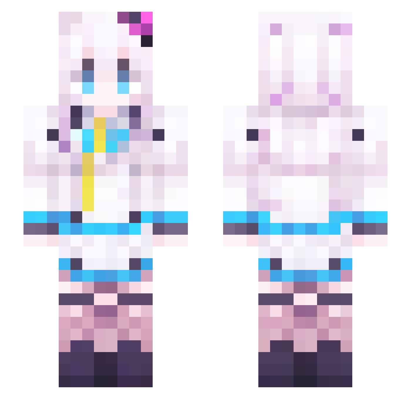 Le_zhi_ Minecraft skin, front and back view