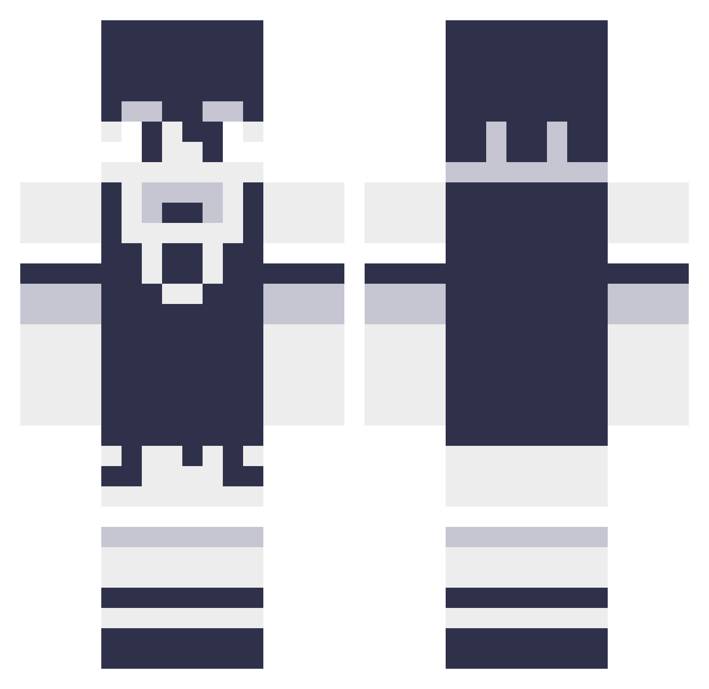 Prime_v4 Minecraft skin, front and back view