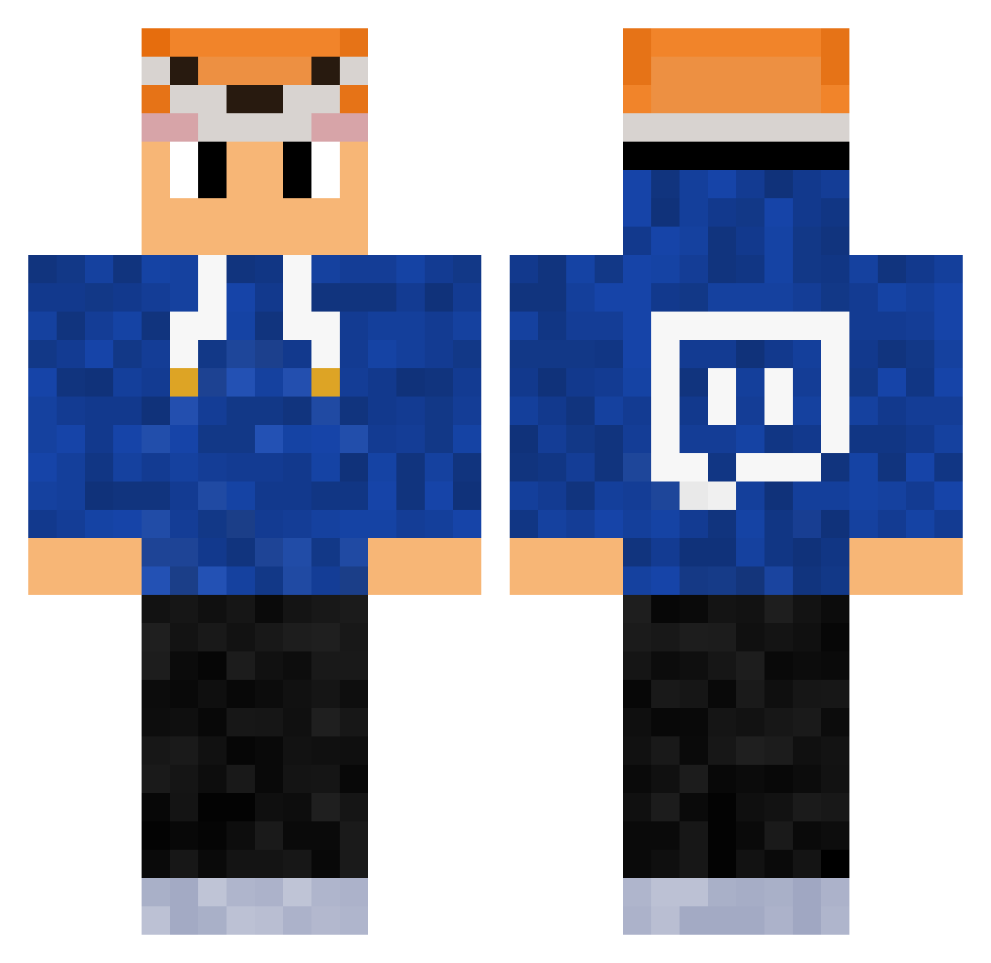 Dasam345 Minecraft skin, front and back view