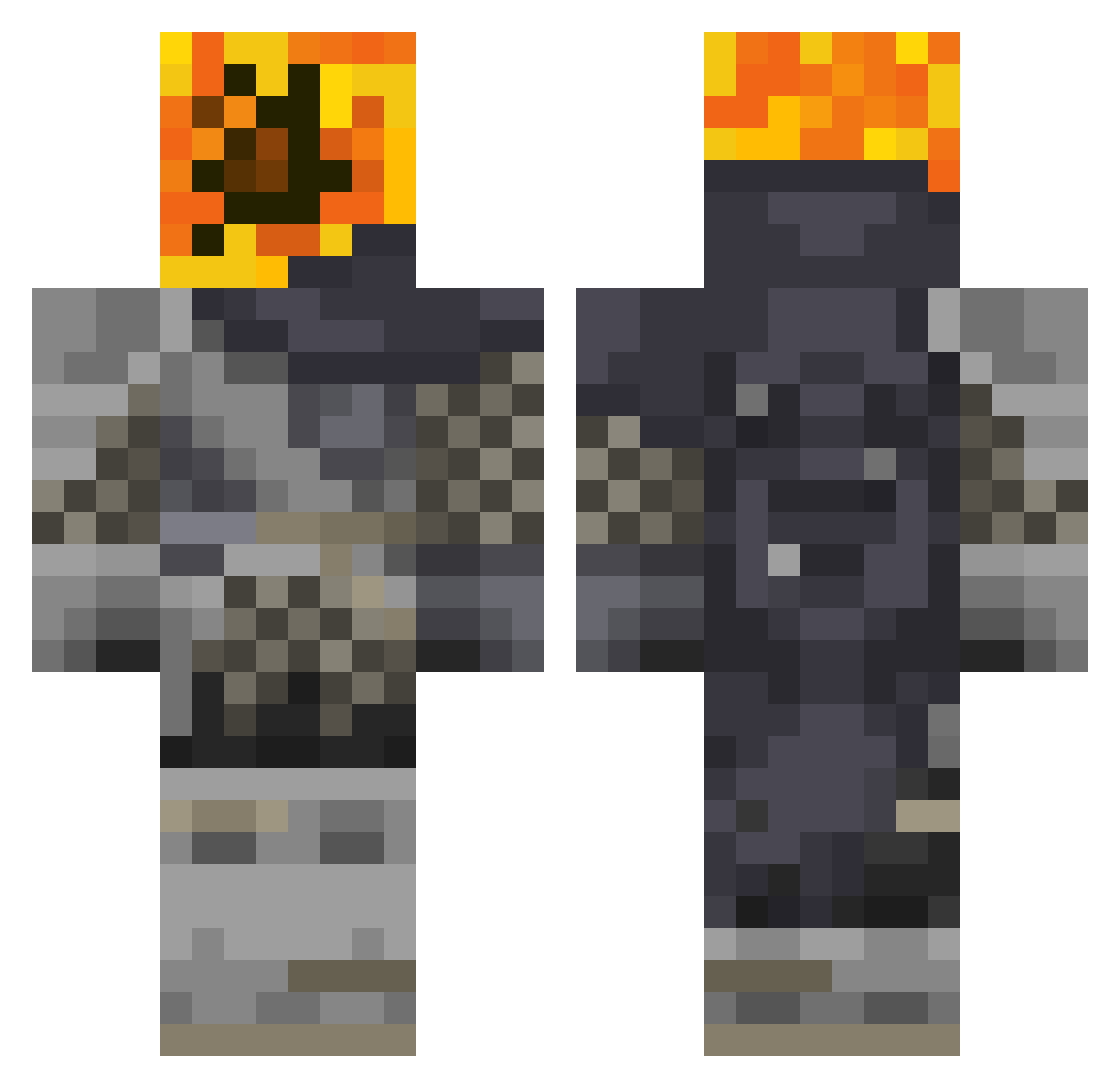 _Laxnup_ Minecraft skin, front and back view