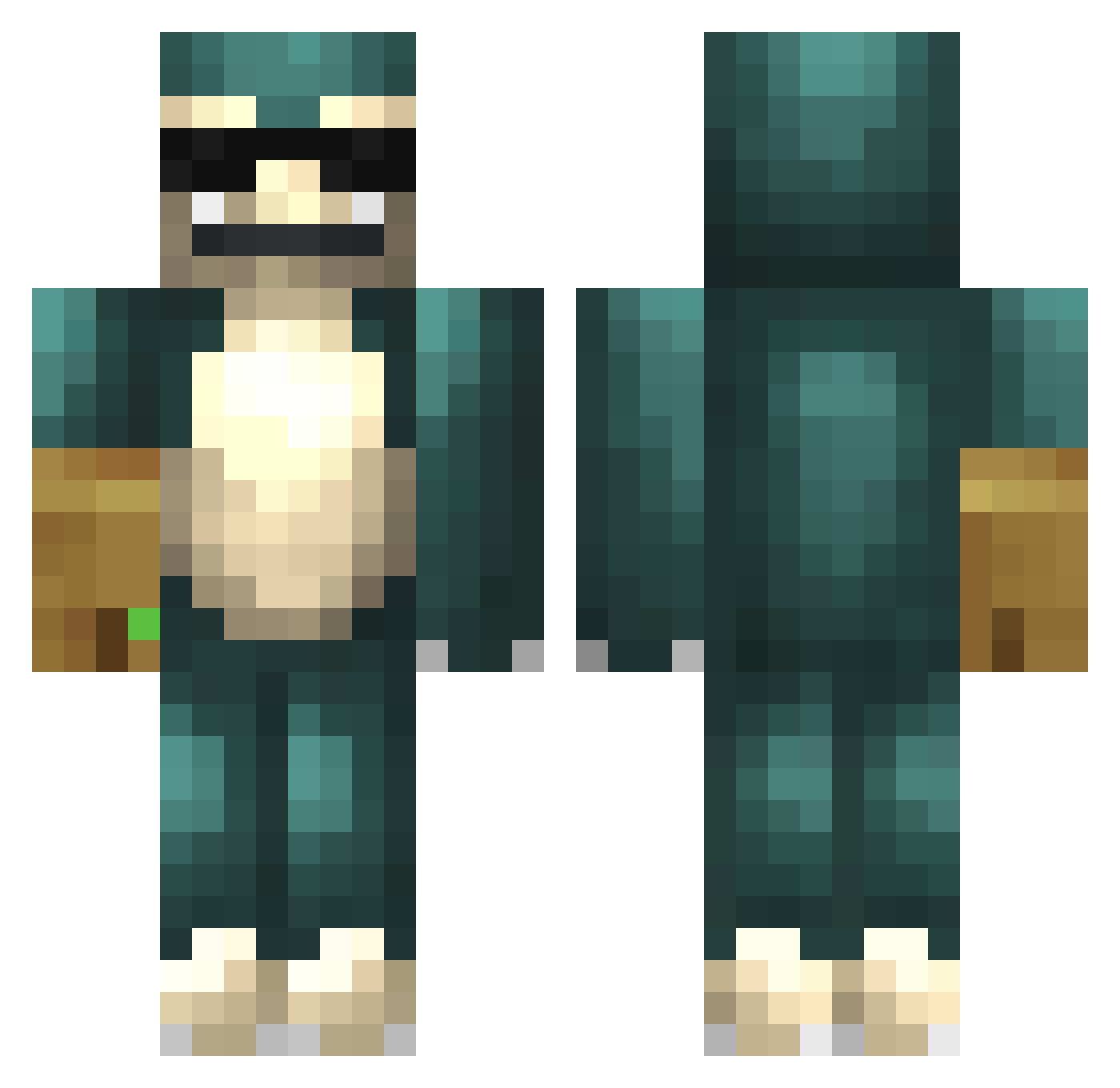 Susanoo20 Minecraft skin, front and back view