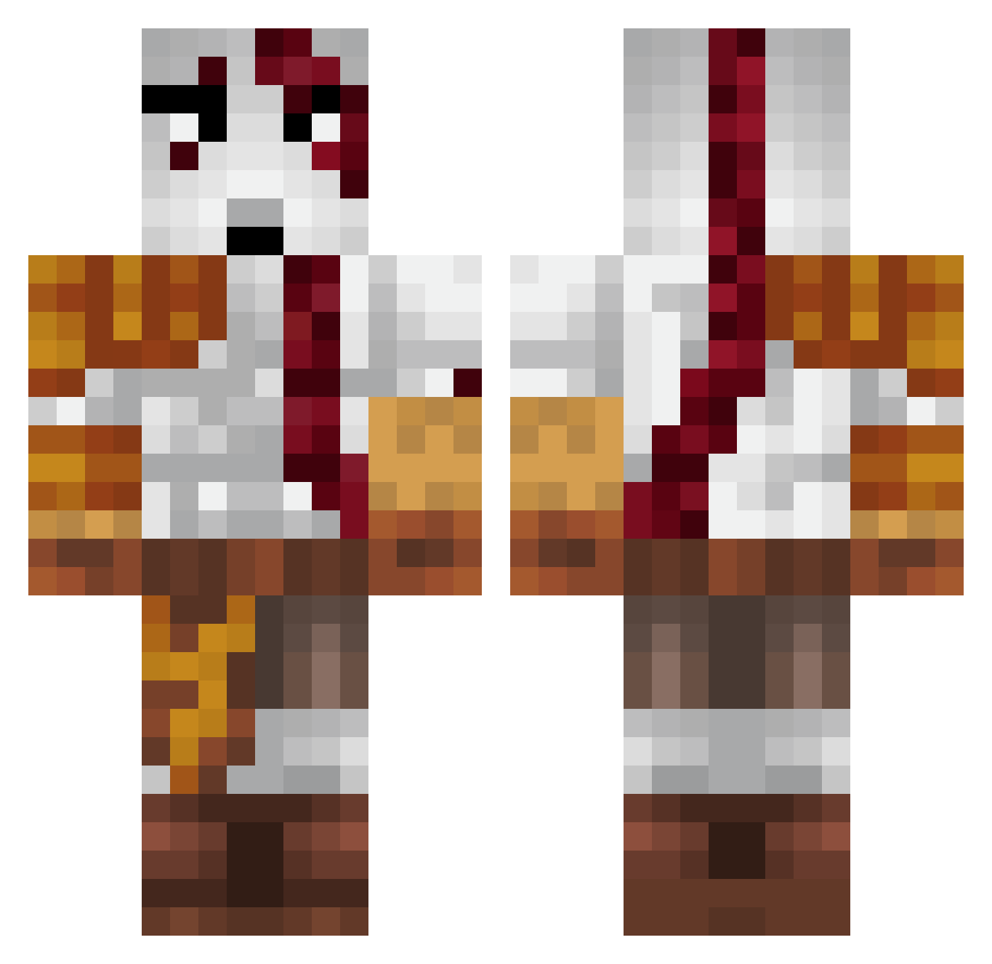 Kanasu_ Minecraft skin, front and back view