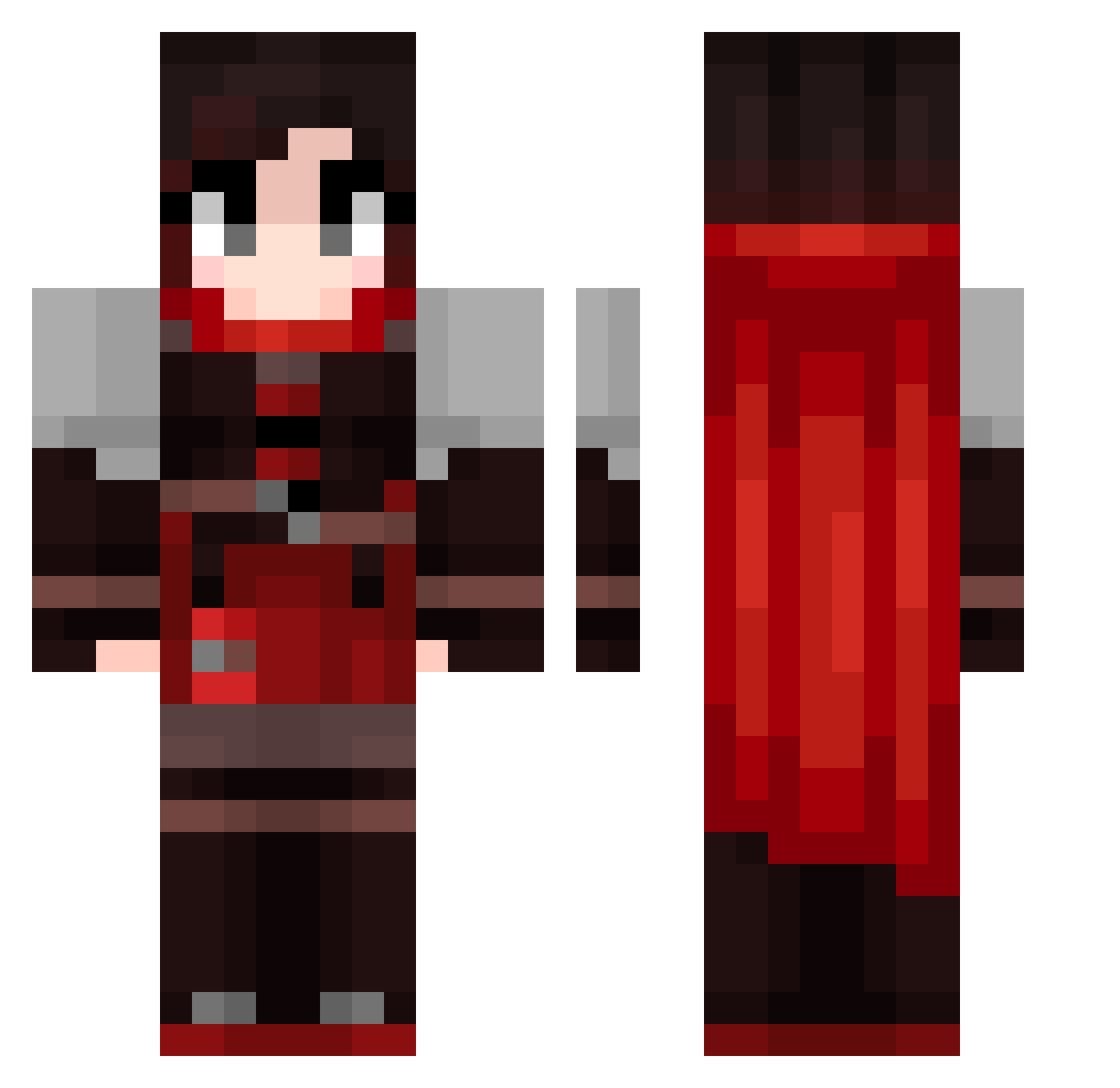 VAnkataBot Minecraft skin, front and back view