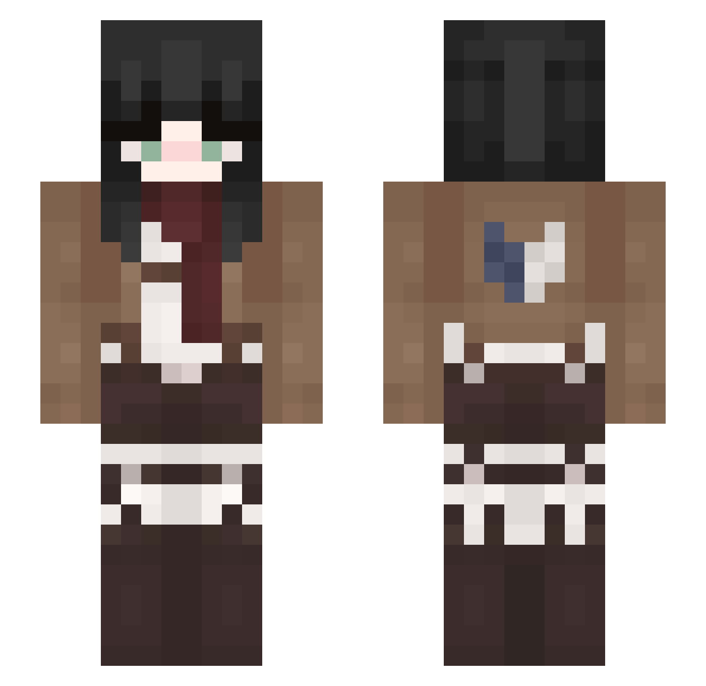 ItsErina_ Minecraft skin, front and back view