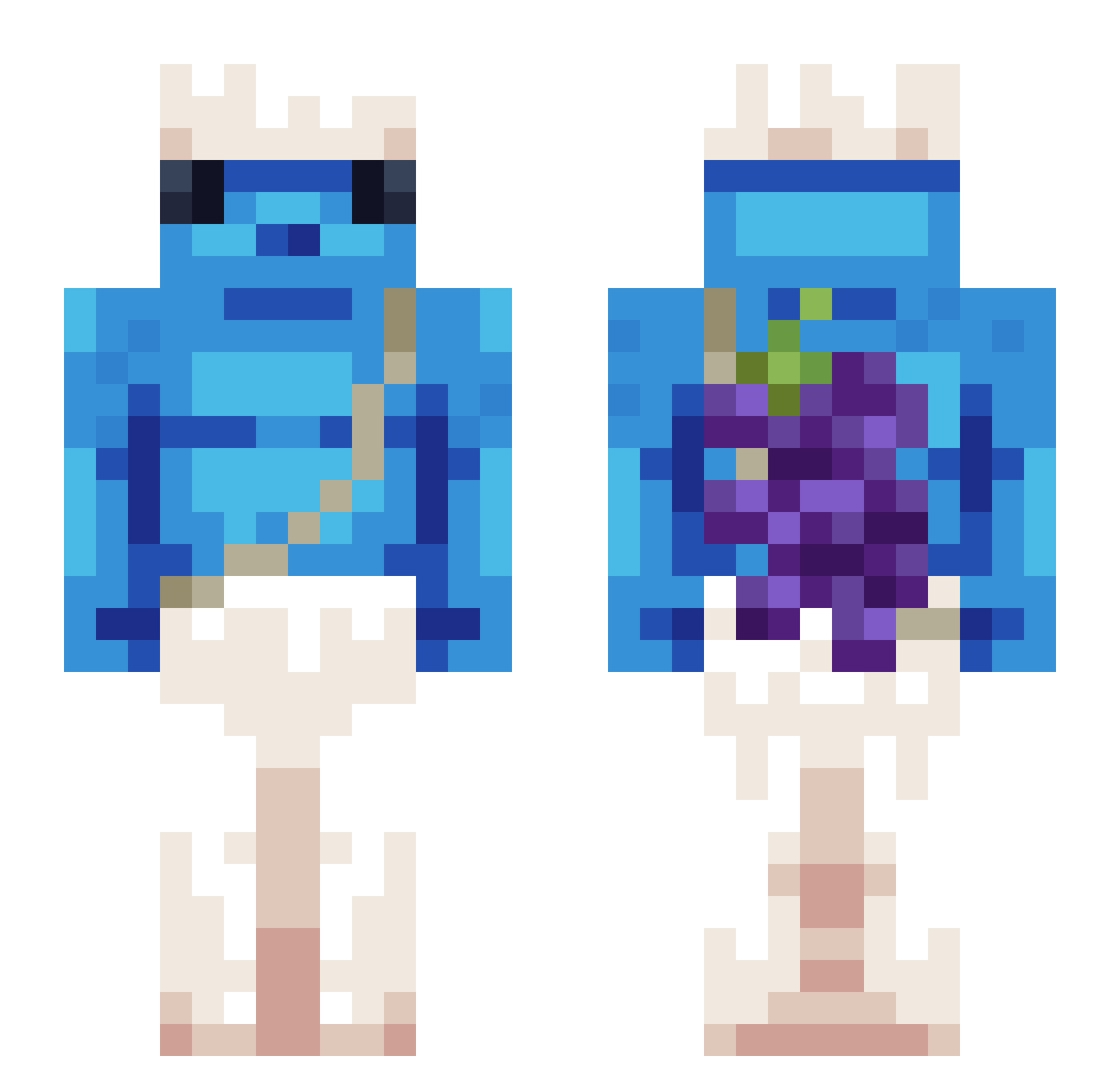 benchh_ Minecraft skin, front and back view